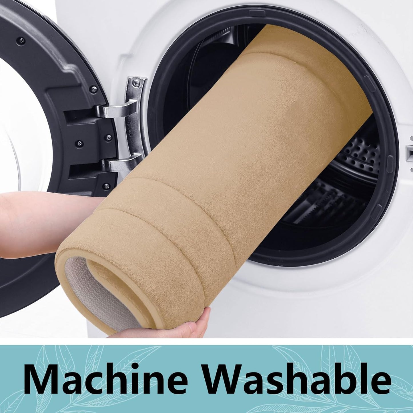 Arotive Memory Foam Bathroom Rug Mat 59x24, Ultra Soft and Absorbent Bath Mat, Machine Wash Dry, Comfortable Bath Rug Carpet for Bathroom Floor, Tub and Shower, Beige