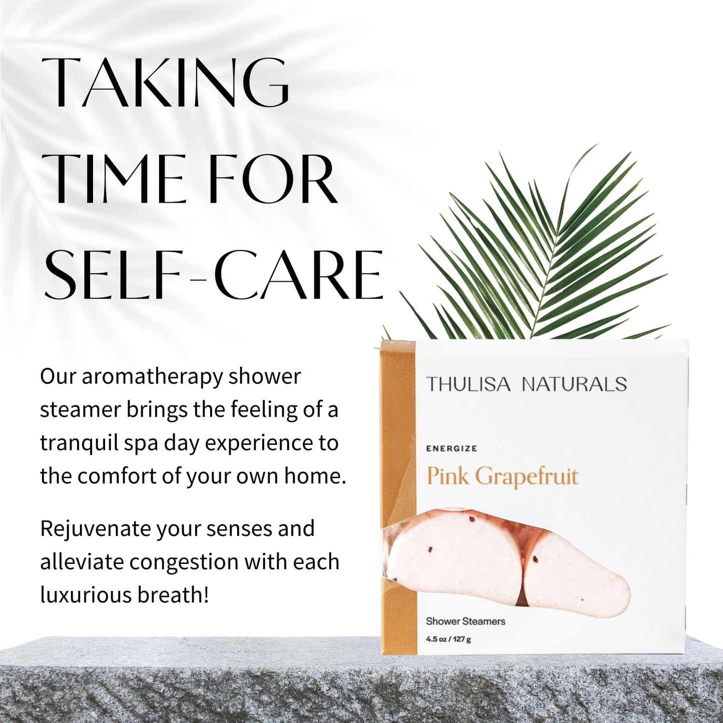 Thulisa Naturals Pink Grapefruit Shower Steamers Aromatherapy | Organic Shower Bombs with Essential Oils | Self Care Christmas Birthday & Spa Gifts for Women & Men | Stocking Stuffers | 4 Pack