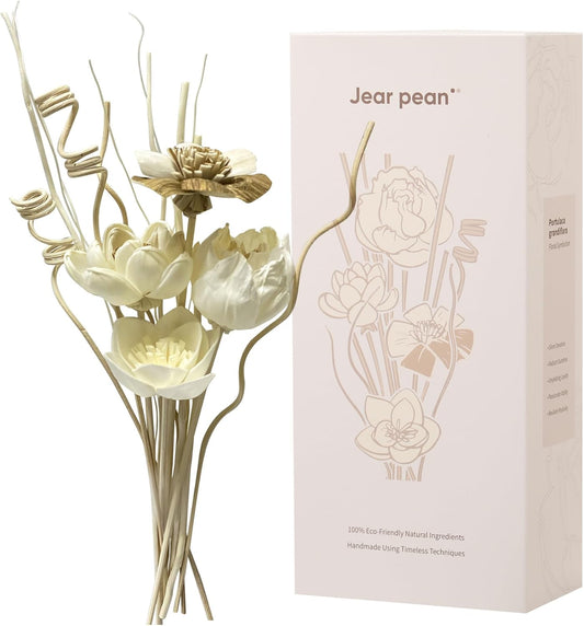 Reed Diffuser Sticks, Reed Diffuser Sticks Flowers, Reed Diffusers Set for Bathroom, Reeds Diffuser for Home, Bedroom Decor, Office,12Pcs, Natural Flower