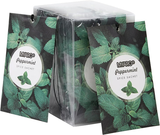 MYARO 12 Packs Peppermint Potpourri Bags Sachets for Drawer and Closet, Long-Lasting Drawer fresheners Closet sachets Home Fragrance