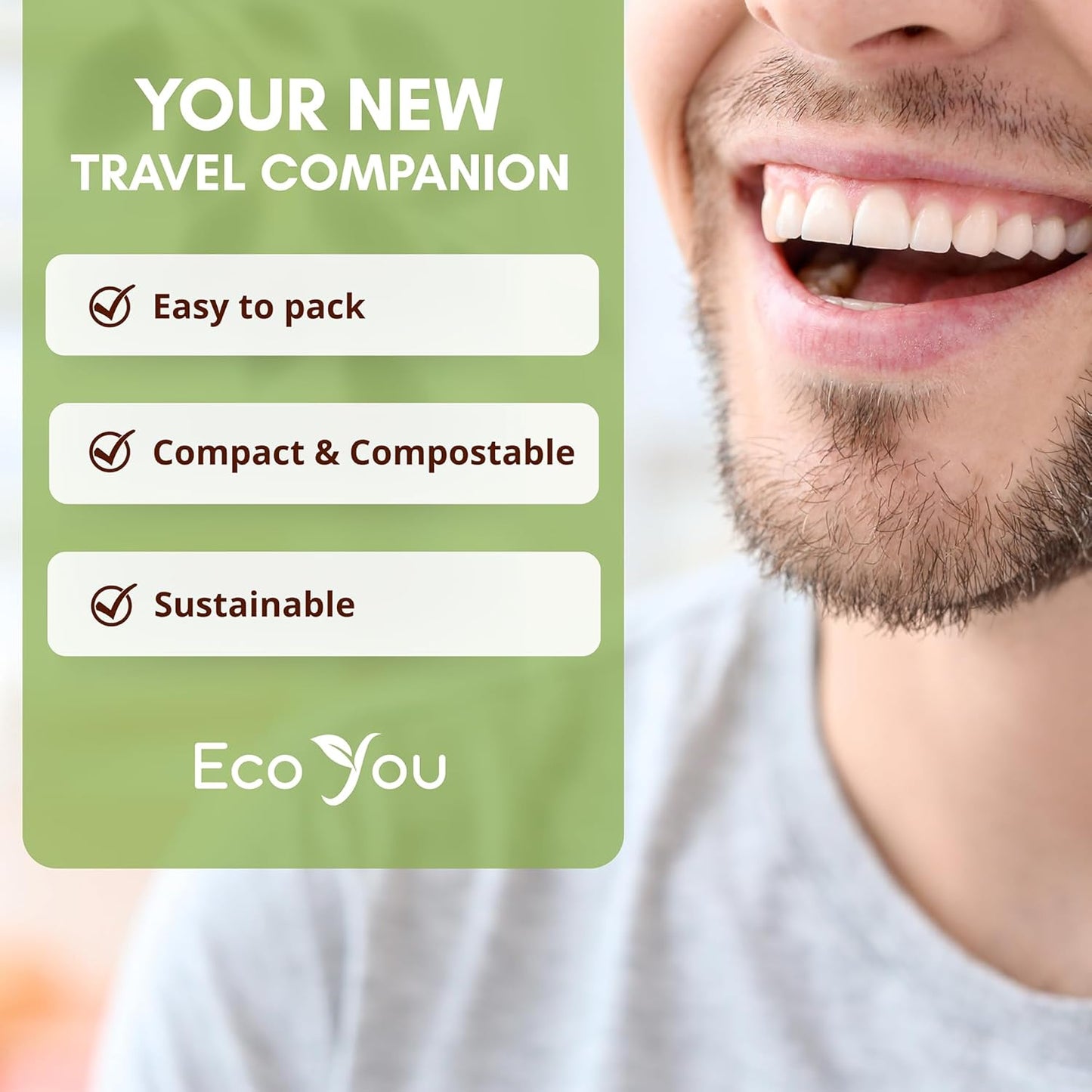 Biodegradable Floss Picks | 50 Count (1 Pack) | Mint Flavor, Candililla Wax | Sustainable & Reusable | Vegan & Cruelty-Free | Bamboo Floss Picks, Bamboo Toothpicks