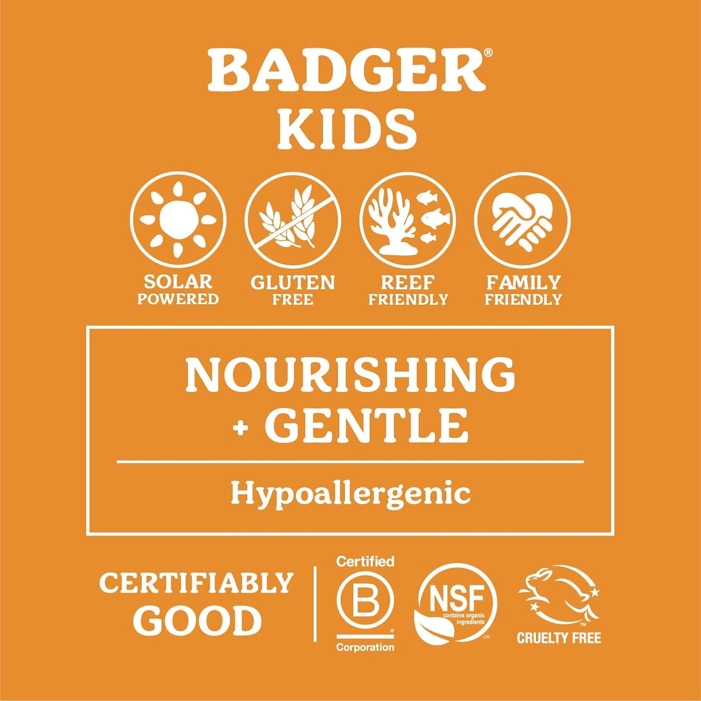 Badger Mineral Kids Sunscreen Face Stick SPF 35, Zinc Oxide Travel Size Sunscreen Stick for Kids, 97% Organic Ingredients, Reef Safe, Water Resistant, .65 oz