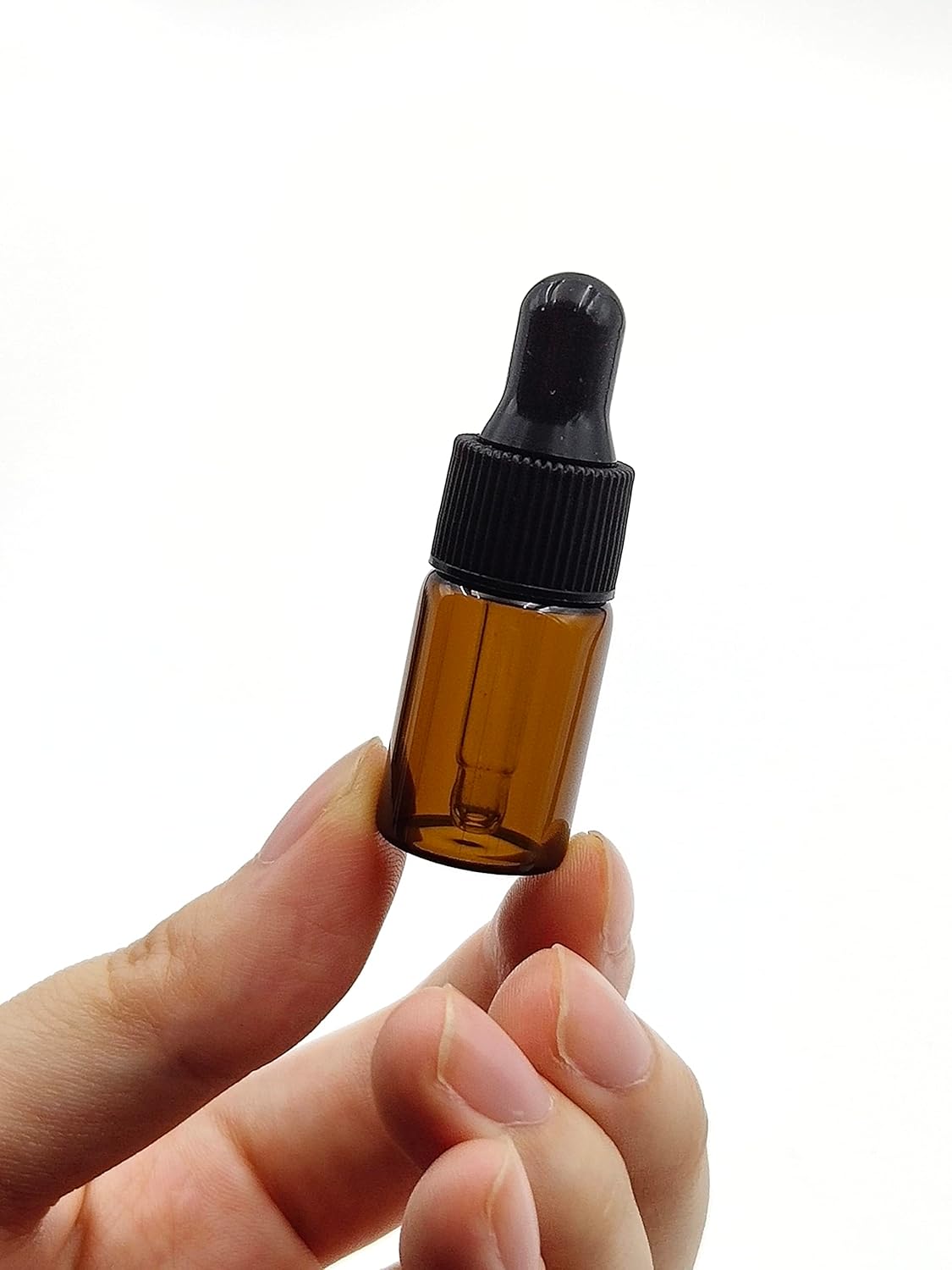 15Packs 3ml Tiny Amber Glass Mini Dropper Bottles for Essential Oils, Cosmetics, and Liquid Small Empty Travel Sample Vials with Dropper and Black Caps