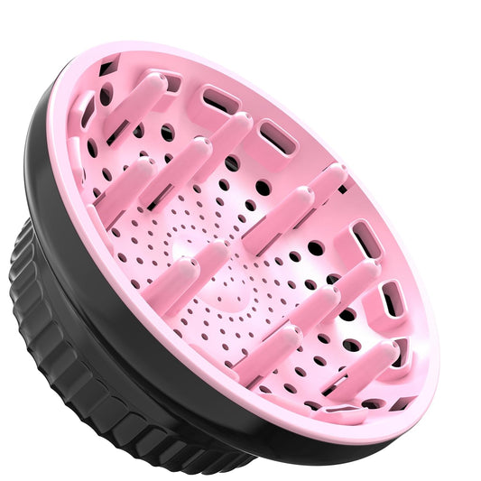 Universal Portable Blow Dryer Diffuser for Curly and Natural Wavy Hair, Hair Dryer Diffuser for Curly and Natural Wavy Hair (Black&Pink)