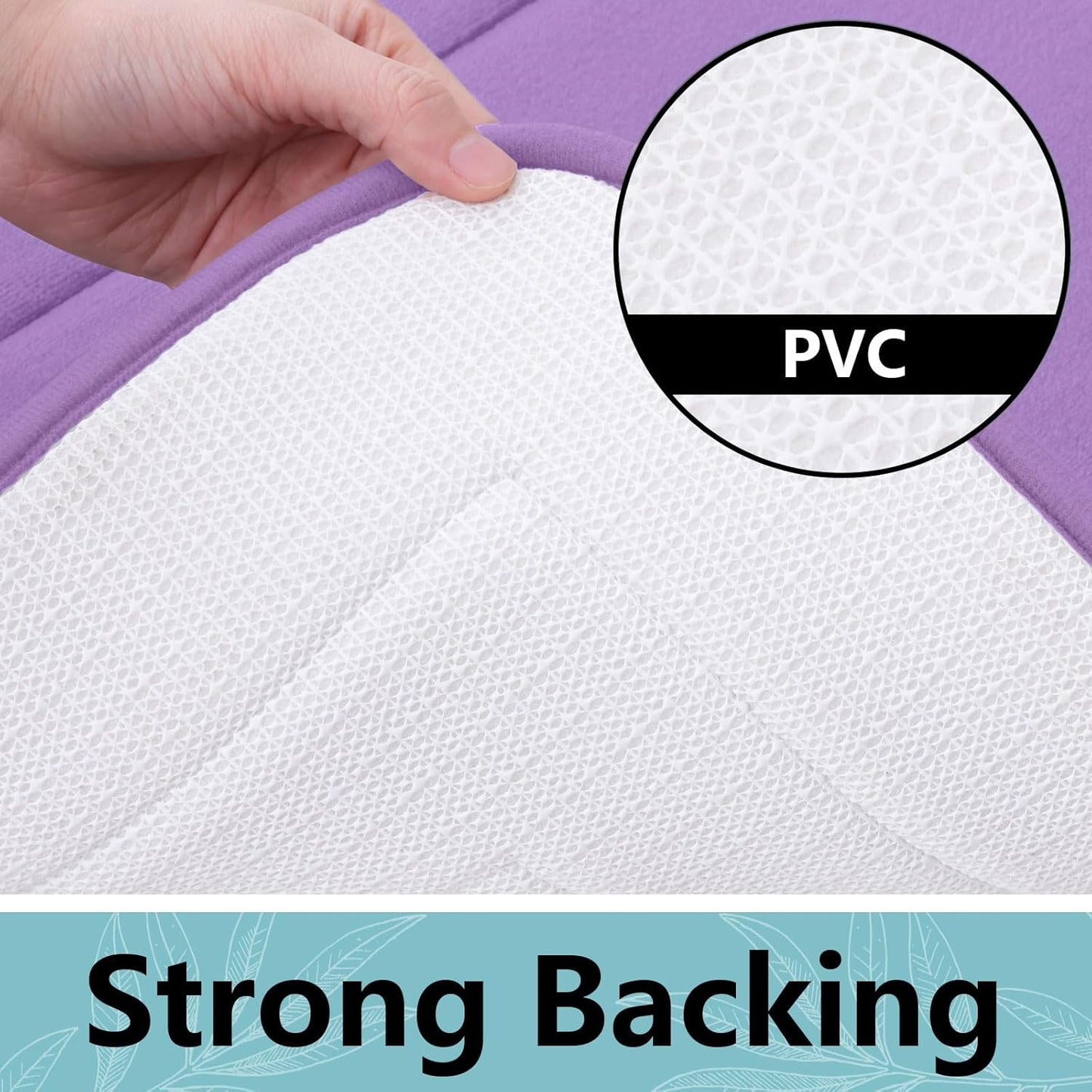 Arotive Memory Foam Bathroom Rug Mat 24x16, Ultra Soft and Absorbent Bath Mat, Machine Wash Dry, Comfortable Bath Rug Carpet for Bathroom Floor, Tub and Shower, Lavender