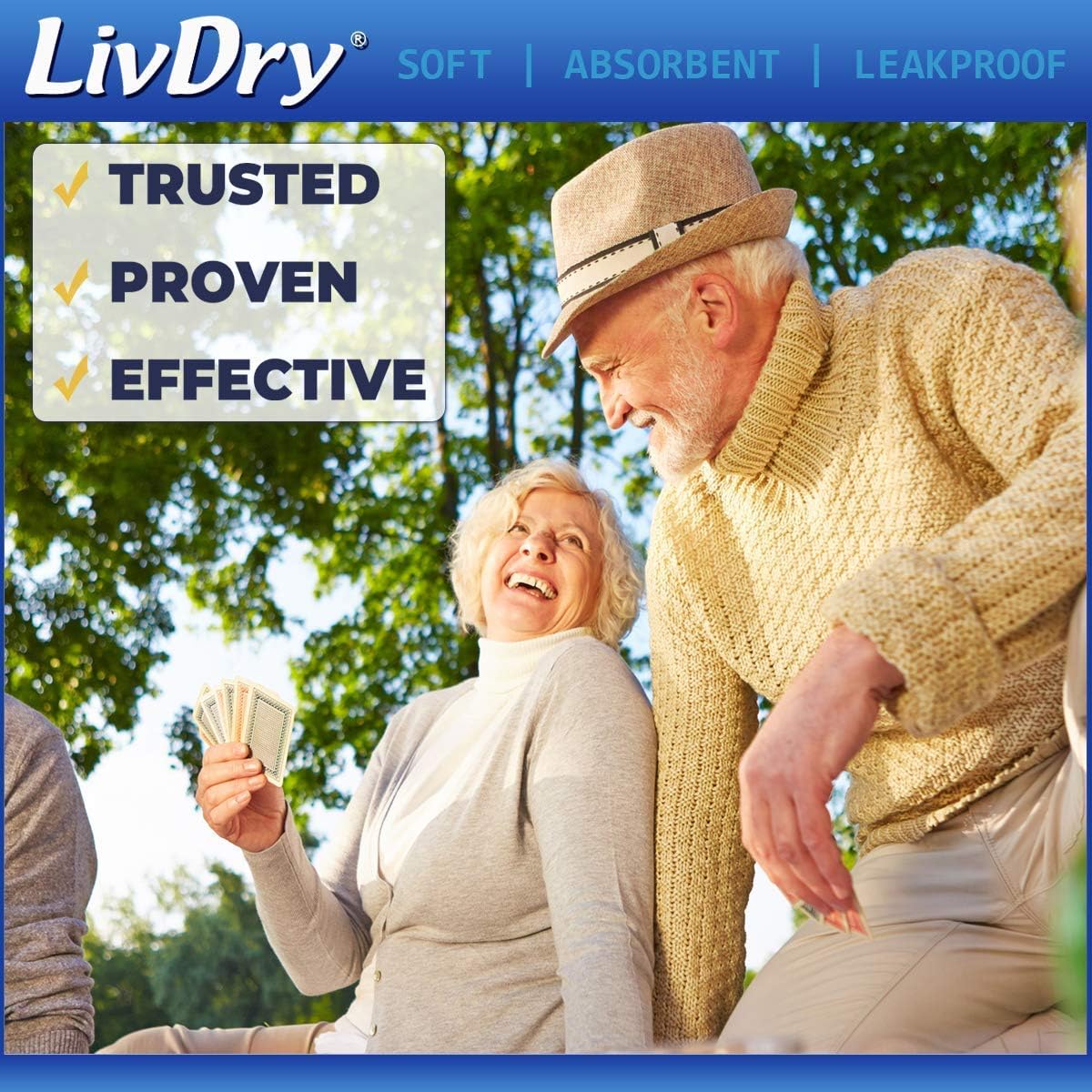LivDry Incontinence Booster Pads, Use with Adult Diapers for Women and Men, Extra Comfort Softness, Disposable Pad (128 Count, Long Length)
