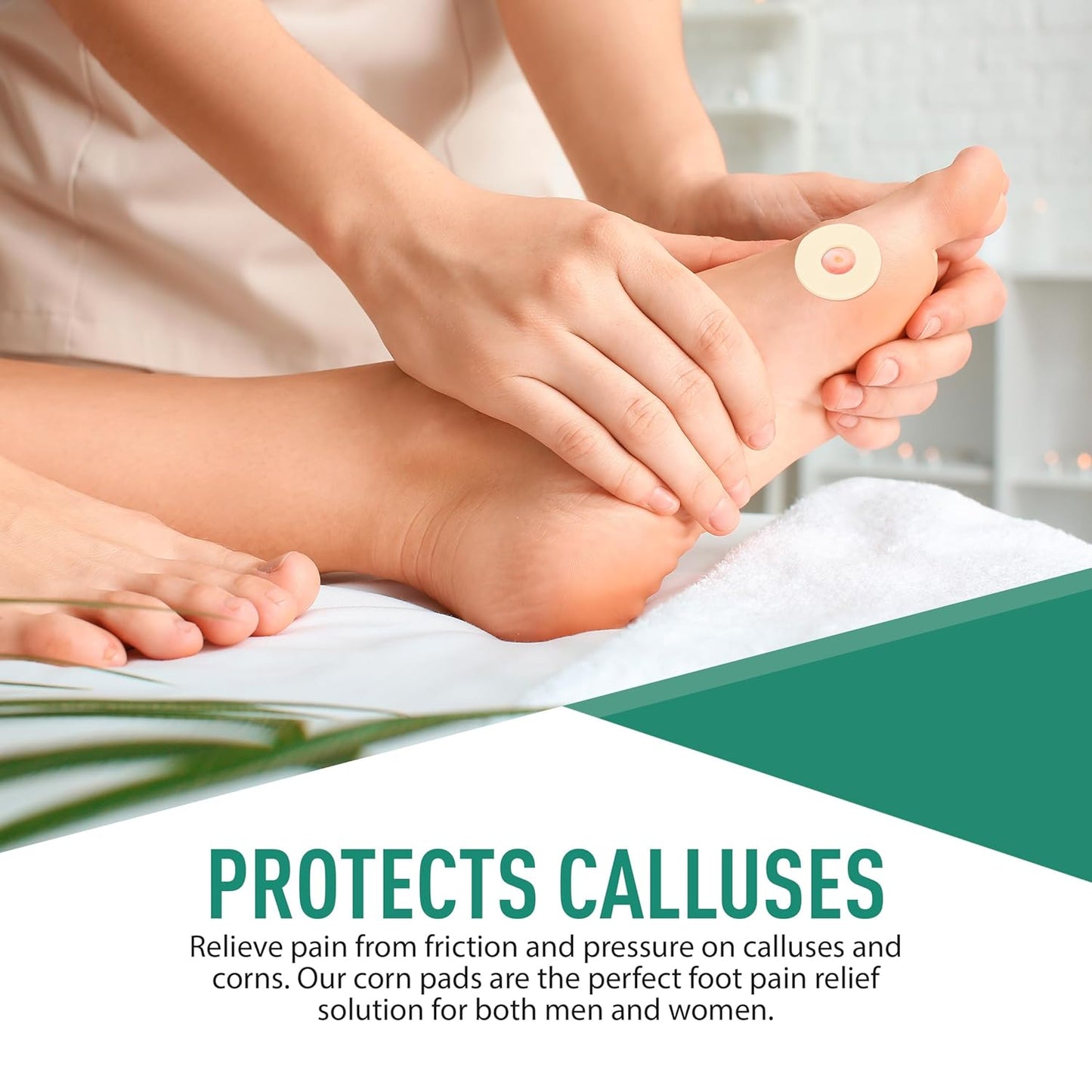 Callus Cushions Pads, 60-Count, Prevents Calluses, Corns, blisters and mosquito bites on feet from pressure and friction, Round Soft Foam, Beige Skin color (Regular For Foot)