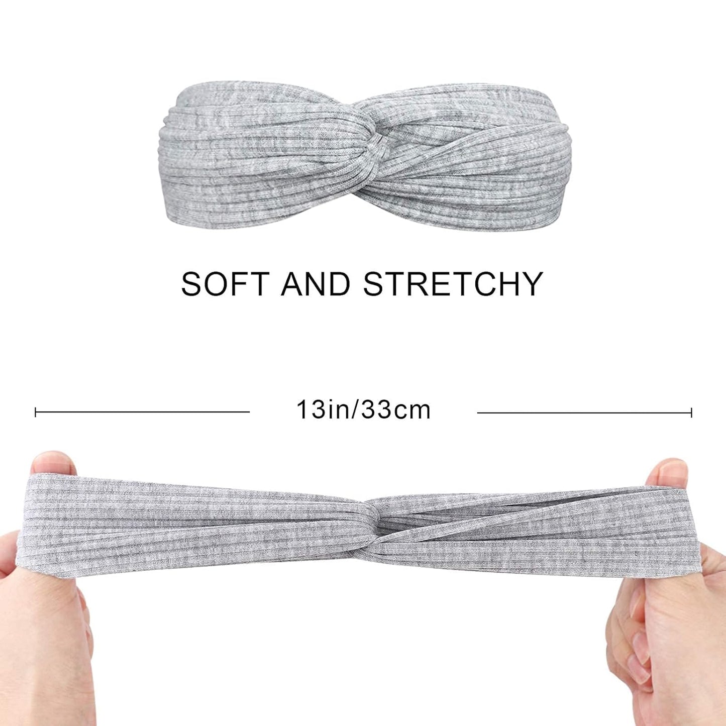 DRESHOW 20 Pack Turban Headbands for Women Elastic Back Twisted Hair Bands Face Vintage Cross Head Wrap Hair Accessories