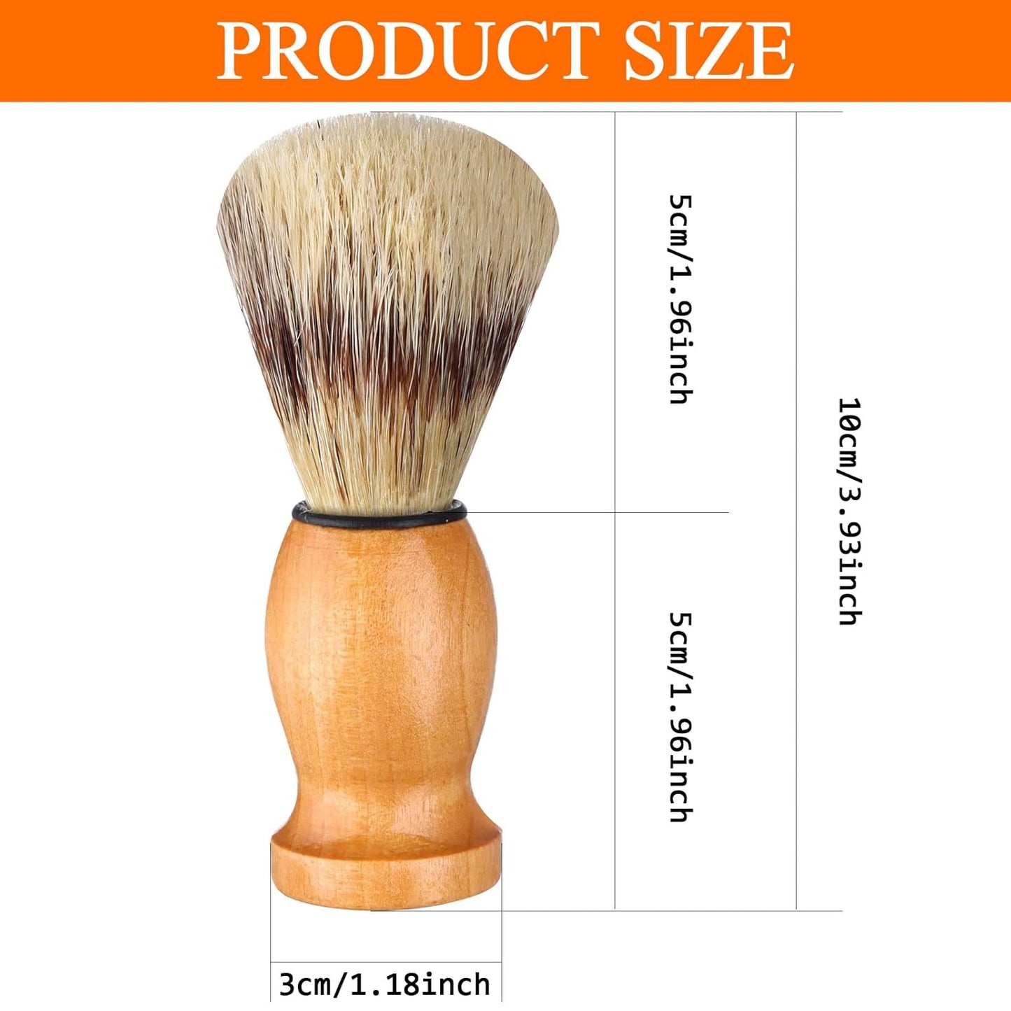 7Pcs Men Shaving Brush Wood Handle, Professional Salon Tools Hand Crafted Shaving Brush Wood Handle Shave Brushes Handmade Pure Badger Hair Brush for Men1