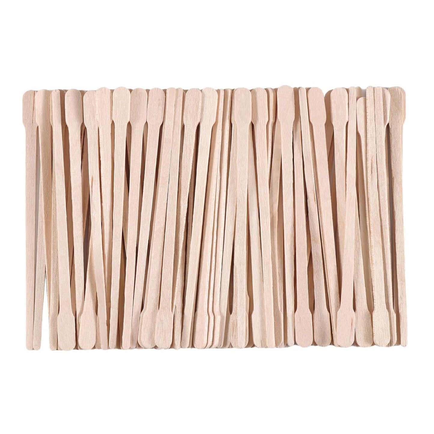 600pcs Small Wooden Waxing Sticks, Wax Spatulas Craft Applicator Sticks for Body Hair Removal, Eyebrow Lip Nose Brow Facial Smooth- Spa and Home Usage