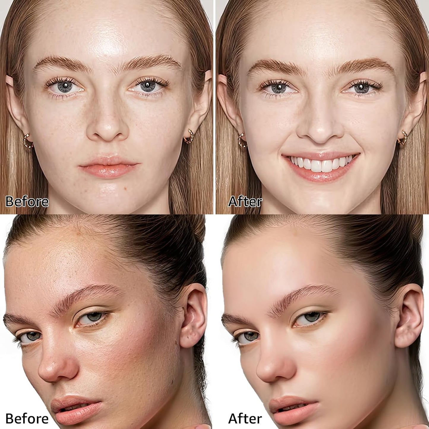 Air Cushion CC Cream Mushroom Head Foundation - Moisturizing BB Creams Foundation, Long-Lasting Waterproof Matte Concealer for Even Skin Tone (Nude, 1 PCS)