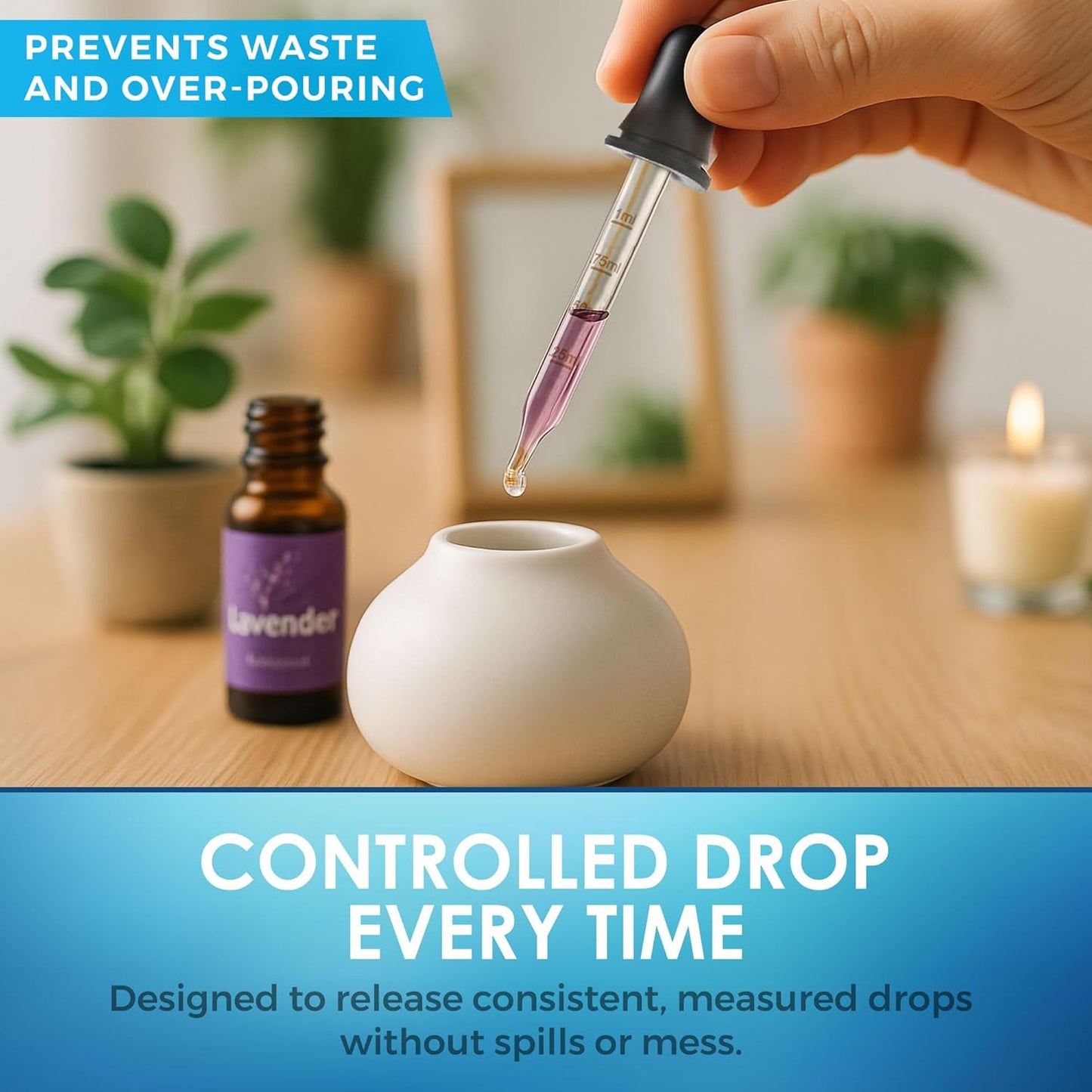 MEDca Eye Dropper - (Pack of 2) Bent & Straight Tip Calibrated Glass Medicine Droppers for Medications or Essential Oils Pipette Dropper for Accurate Easy Dose and Measurement (1 mL Capacity)