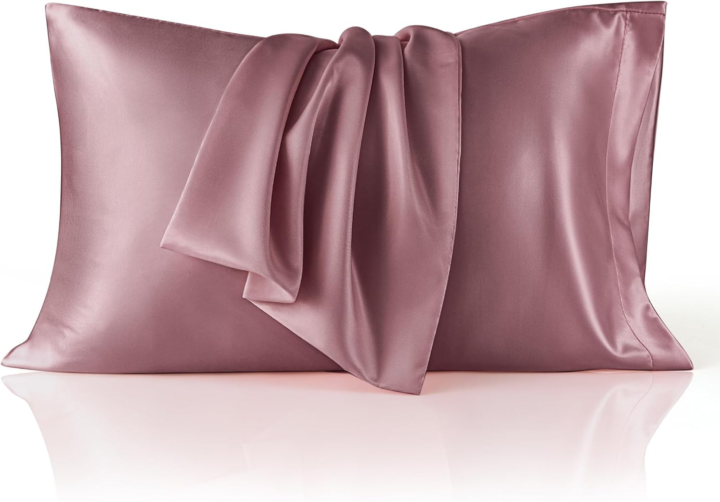 Bedsure King Size Satin Pillowcase Set of 2 - Nostalgia Rose Silky Pillow Cases for Hair and Skin with Envelope Closure, Similar to Silk Pillow Cases, Gifts for Women Men, 20x36 Inches, 2pcs