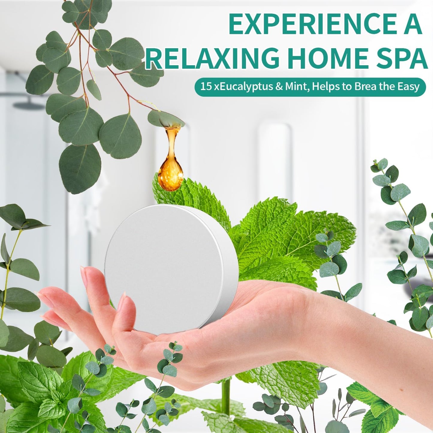 Shower Steamers Aromatherapy 15 Pack Christmas Stocking Stuffers for Teen Girls Women Men Organic Eucalyptus & Menthol Essential Oil, Spa Relaxing White Elephant Gifts, Travel Essentials Aromatherapy