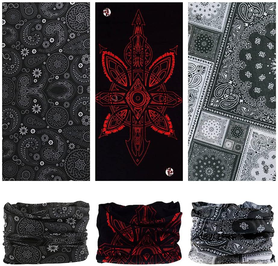 Headband Neck Gaiter Head Wrap Headwear Face Mask Magic Scarf Bandana for Men and Women