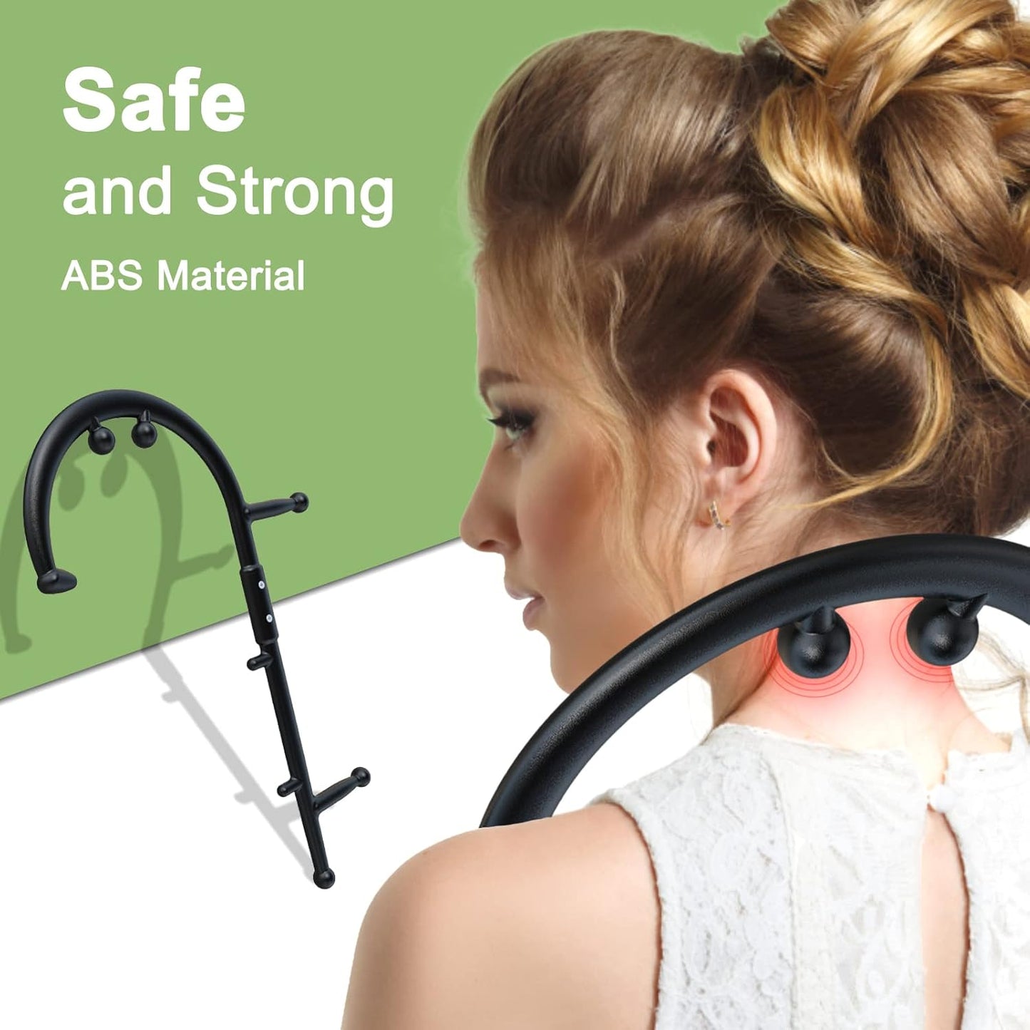 Massage Cane Trigger Point Massager for Neck Back Self Massager Detachable Manual Shoulder Massager for Pain Relief Deep Tissue Pressure Point Massage Tool Muscle Hook Muscle Knot Remover