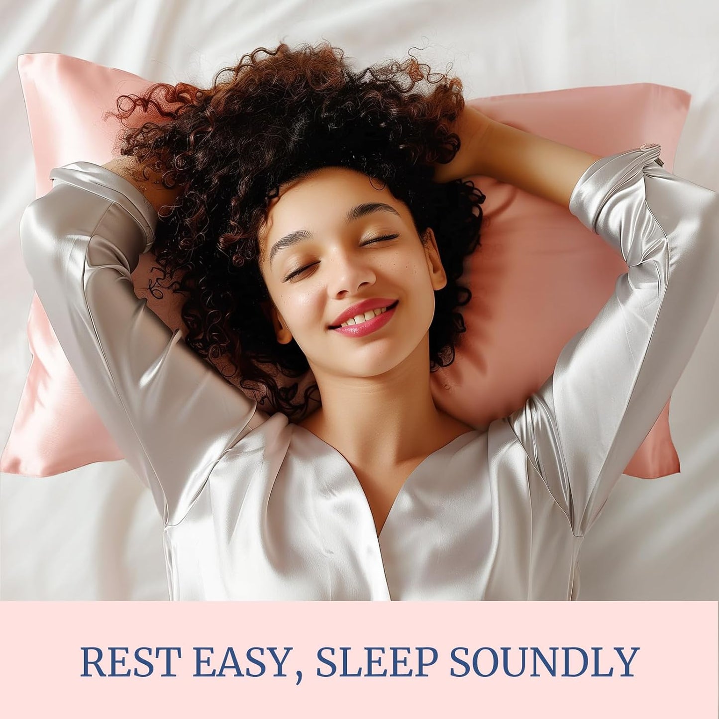 BEDELITE Satin Pillowcase for Hair and Skin, Super Soft and Cooling Similar to Silk Pillow Cases 2 Pack with Envelope Closure, Gift for Women Men(20"x40" King Size, Coral)