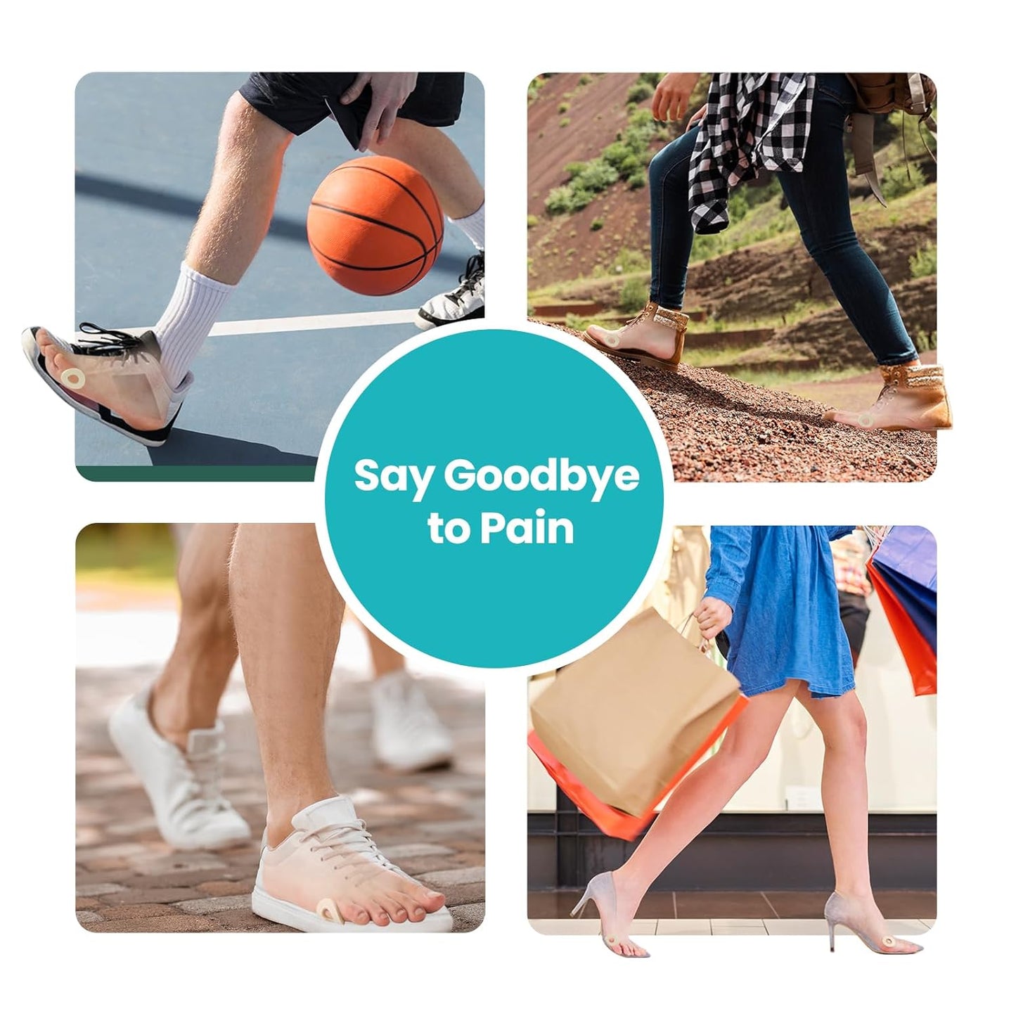 Callus Cushions for Bottom of Foot - Round Foam Padding with Water-Resistant Self-Stick Adhesive - Corn Cushions for Toes and Feet, Reduce Pain, Pressure and Friction from Shoes (Beige, 64 Count)