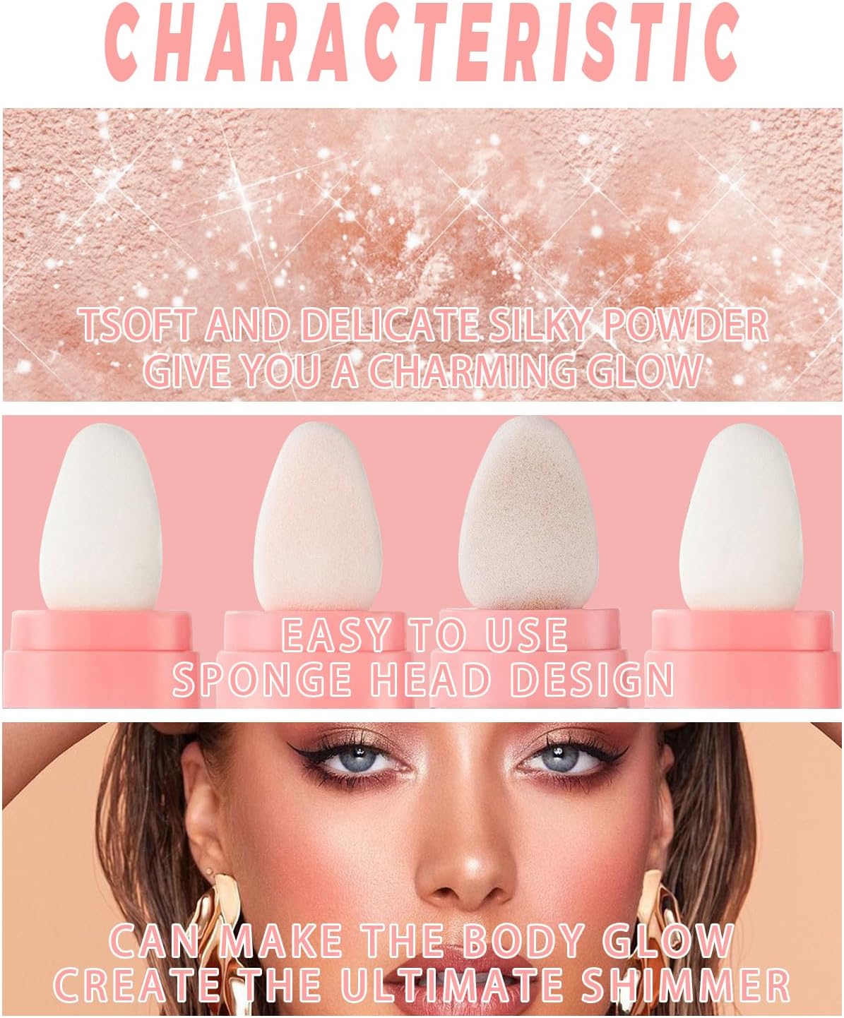 Hair and Body Glitter Powder, 2PC Highlighter Glitter Makeup for Clothes, Festival Rave Prom Loose Sparkle Powder,Holographic Ultra Fine Resin Glitters for Crafts (Pearl White+Silver)