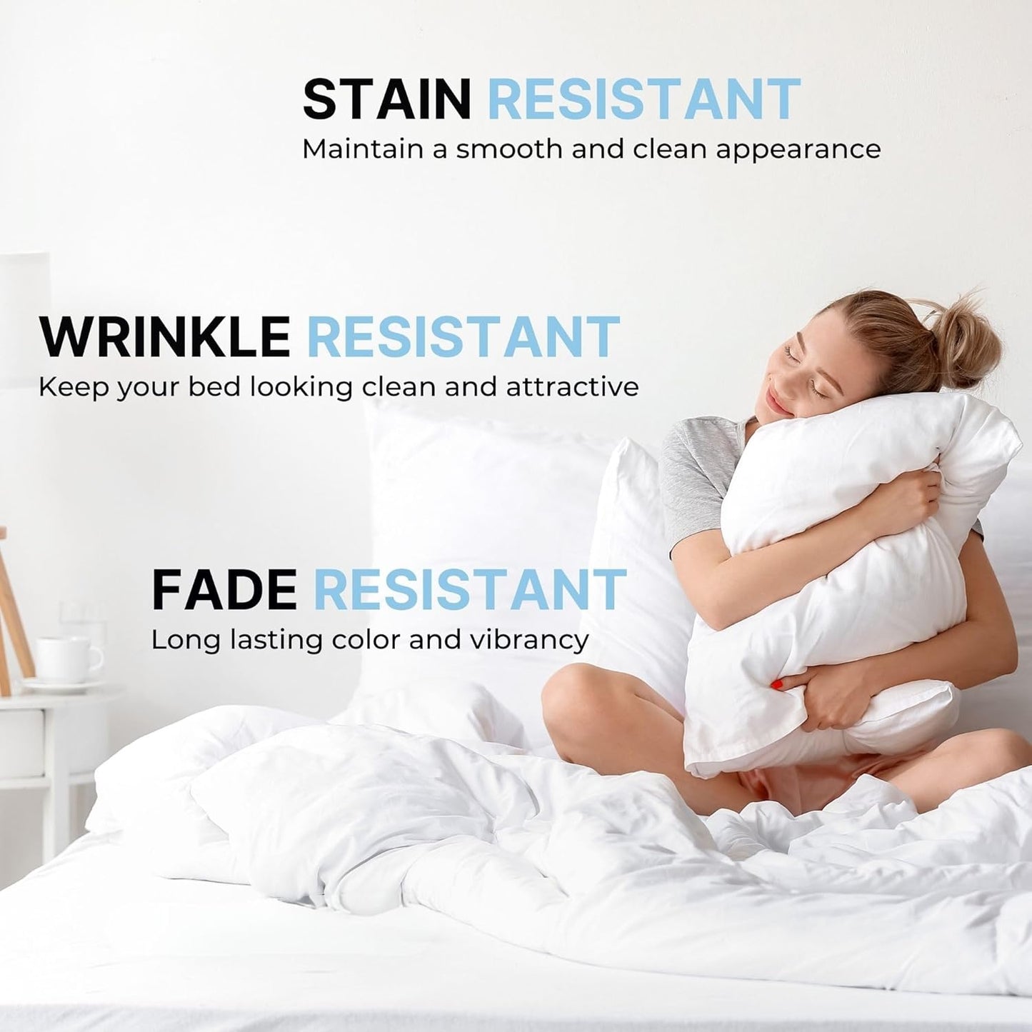 King Pillow Cases Set of 4 - Ultra Soft Hotel Quality Pillowcase Covers - Comfy, Cozy & Wrinkle Free - Shrinkage, Stain and Fade Resistant - Machine Washable Pillow Protectors - 4 Piece Set - Cream