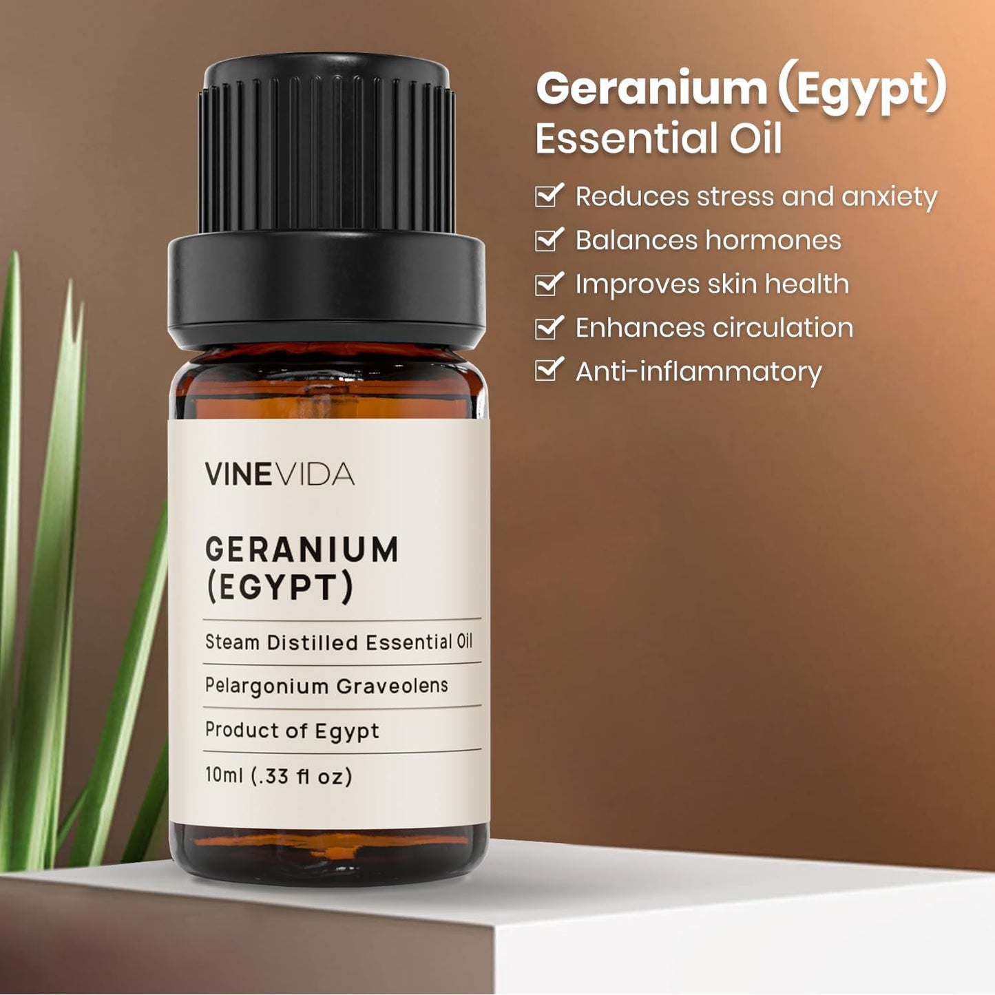 VINEVIDA Geranium Essential Oil - Egypt Scent - 10 mL - DIY Candle & Soap Making