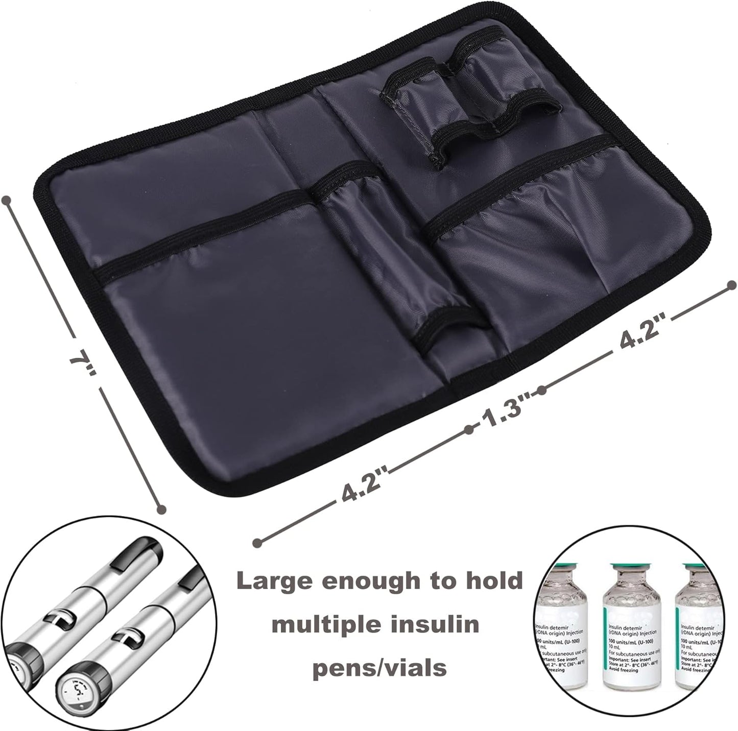 apollo walker Insulin Cooler Travel Case Diabetic Medication Cooler with Ice Packs and Insulation Liner