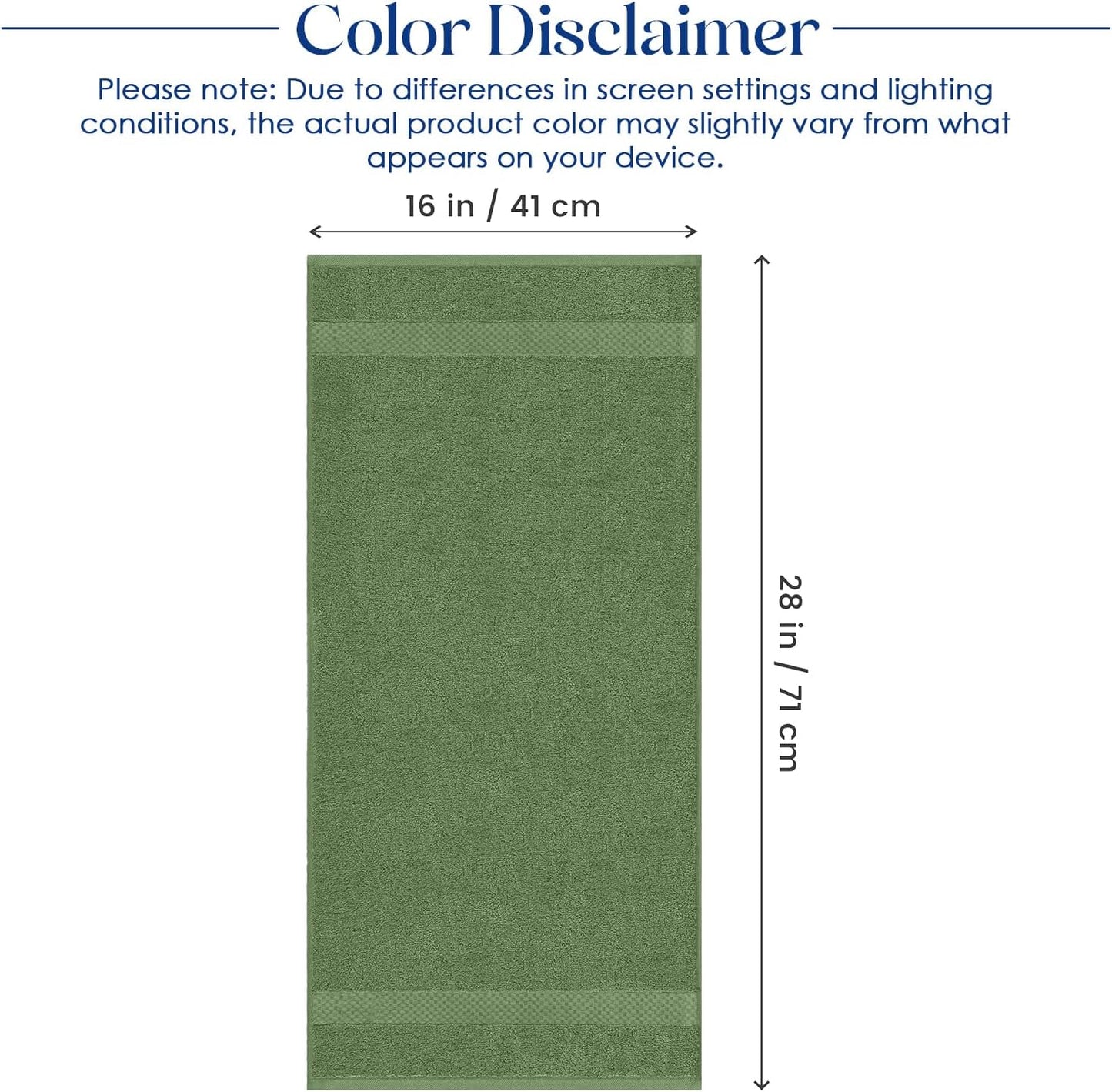 DAN RIVER Luxury Hand Towel – Soft, Absorbent, Quick-Drying, Premium Cotton Towel, Perfect for Everyday Use, 16x28 Inches - 550 GSM Sage Green