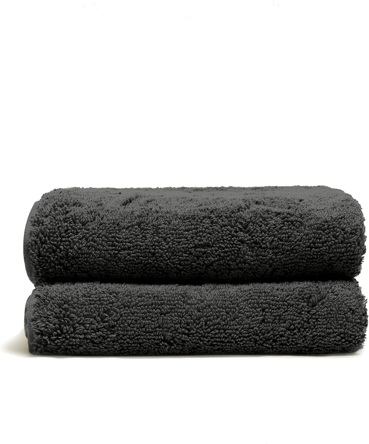 Italic Ultraplush 100% Australian Cotton Hand Towels - Set of 2 Luxury Hand Towels, Ultra Soft and Highly Absorbent 800GSM Towels for Bathroom,Shower, Hotel, and Spa (Charcoal)