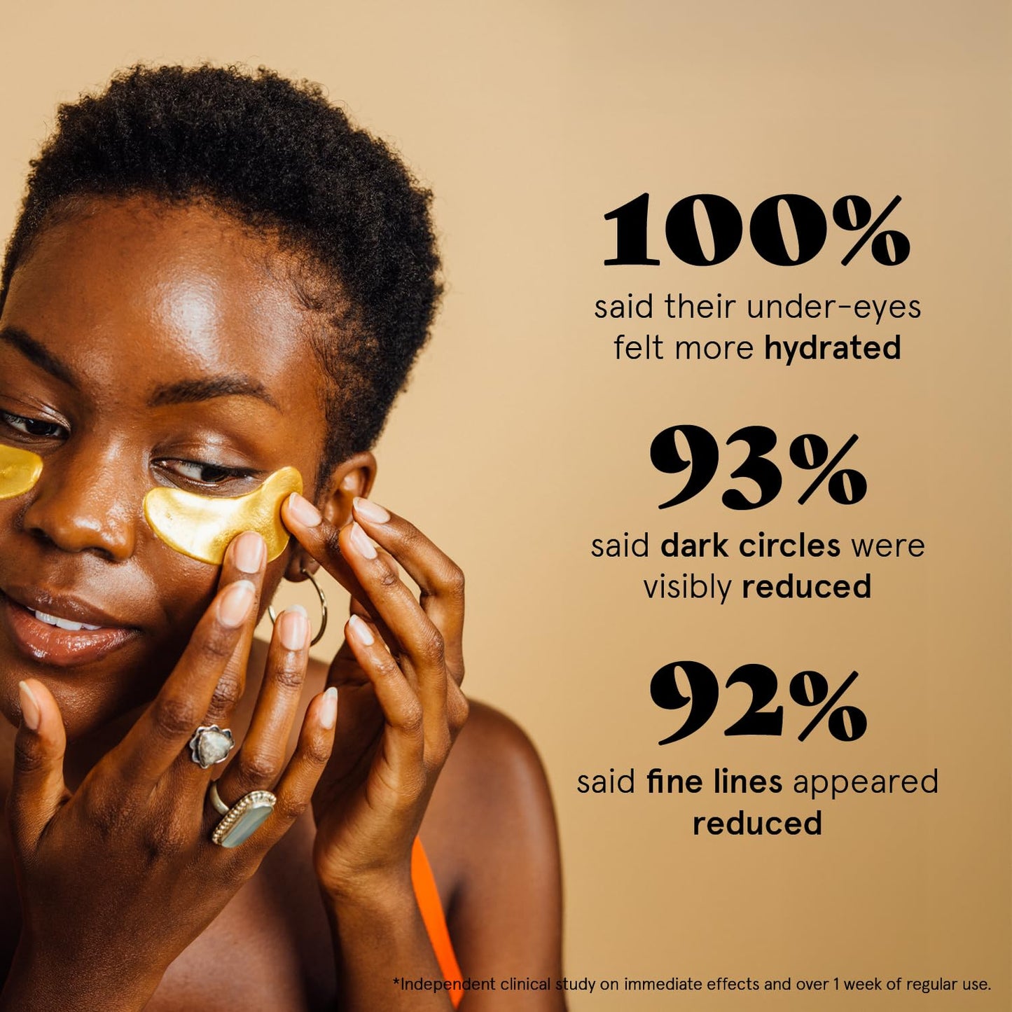 grace & stella Award Winning Under Eye Mask - Travel Size Toiletries - Bridal Shower Gifts - Gel Eye Patches for Dark Circles, Puffy Eyes, Wrinkles, Undereye Bags - Vegan - Self Care (6 Pairs, Gold)