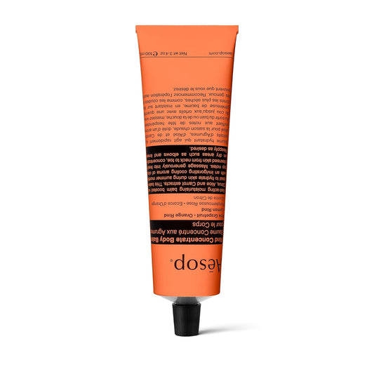 Aesop Rind Concentrate Travel Body Balm | Nourish and Smooth Skin with Shea and Cocoa Butter | Aloe Vera Juice to Soothe and Hydrate | 3.4oz / 100mL