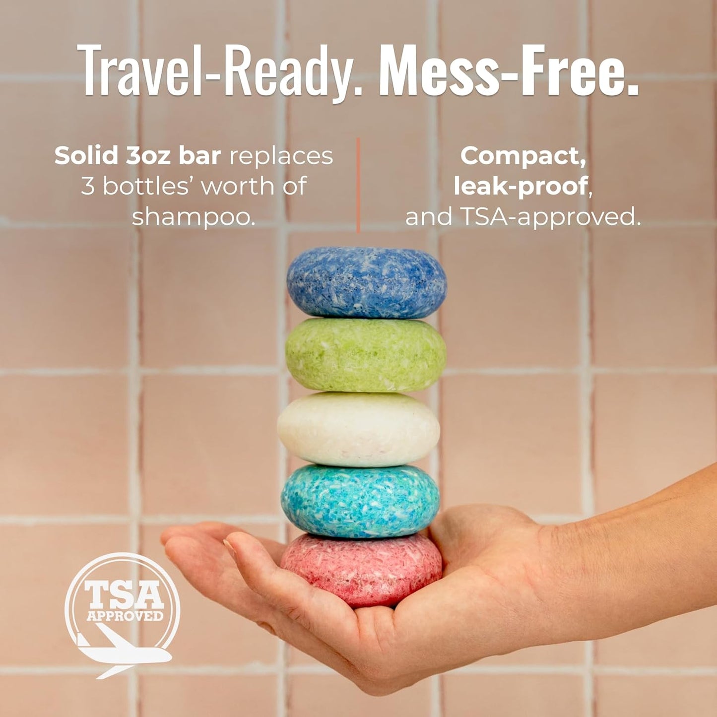 Simply Unscented Shampoo Bar, Vegan Solid Hair Cleanser for Sensitive Scalps & Fragrance-Free Care, Zero Waste, Travel-Friendly