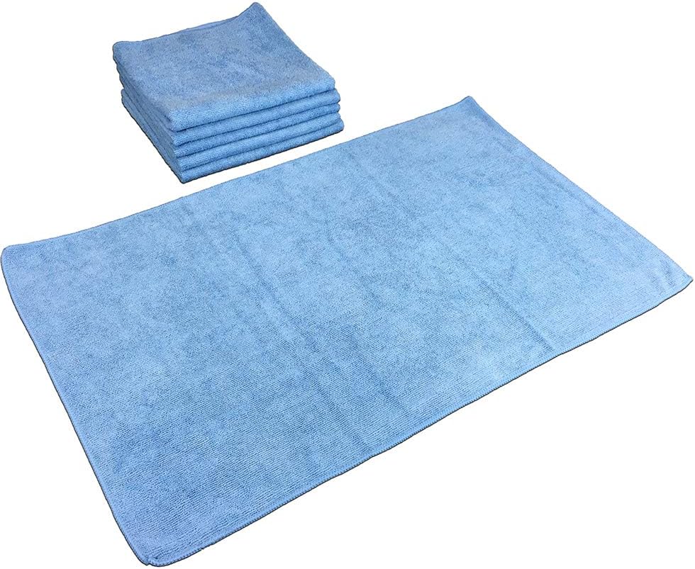 Arkwright Microfiber Gym Towel - Bulk Case of 180 - Super Soft, Quick Dry Workout Sweat Towels, 300 GSM Lightweight & Absorbent for Sports, Working Out, Yoga, and Spa, 16 x 27 in, Blue