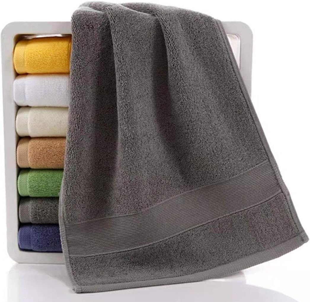2 Pack Hand Towels for Bathroom (14 x 30 Inch)-100% Cotton Hand Towel, Highly Absorbent and Quick Dry Face Washcloth, Home Soft Premium Towel for Hotel, Bath, Kitchen and Spa(Gray)