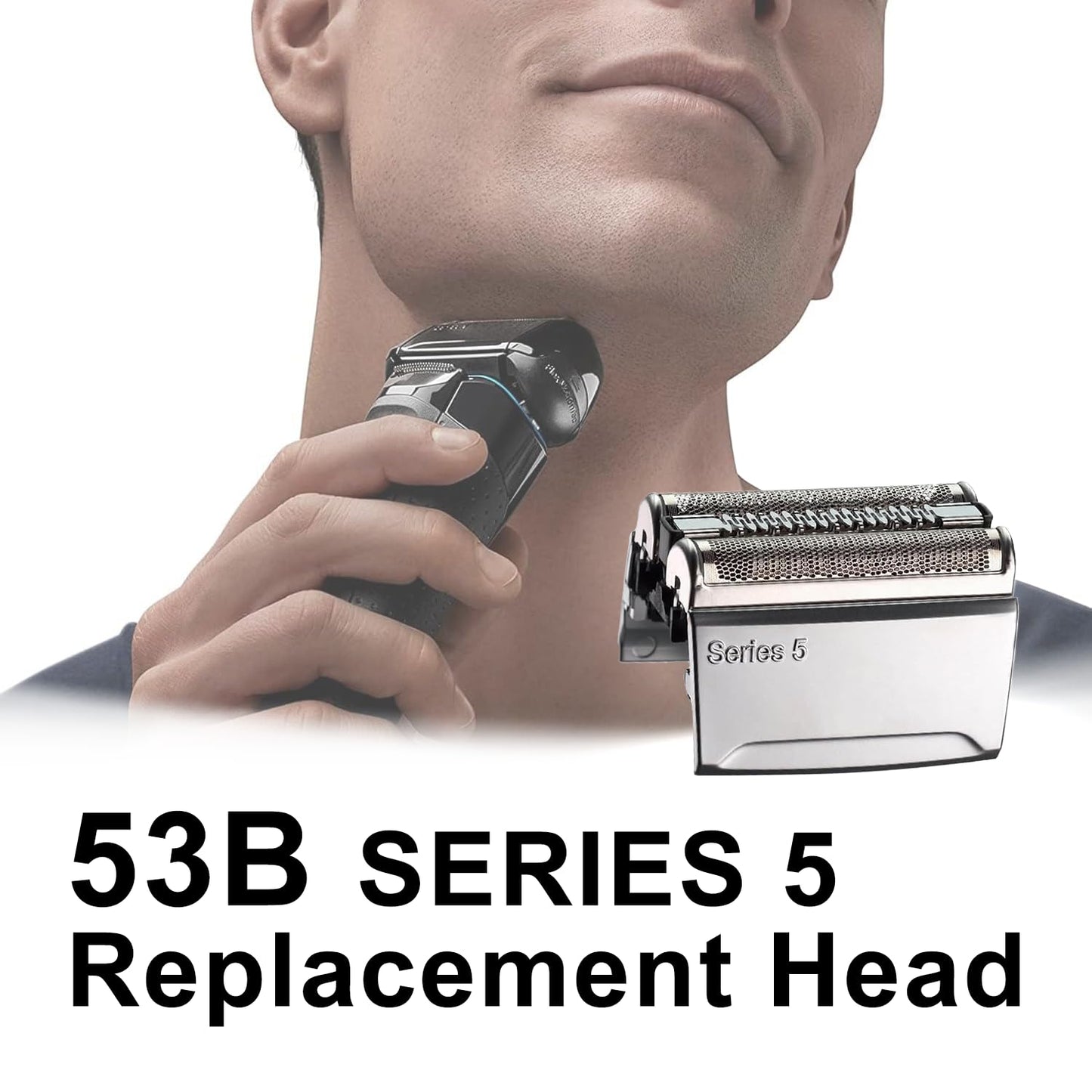 52S 2PCS, Series 5 Electric Shaver Replacement Head Compatible, 52S Replacement Electric Shaver Heads for Men Razor Shaving Blades Fit for Braun Series 5: 5090/5190cc, 5040/5140s, 5030s, 5147s