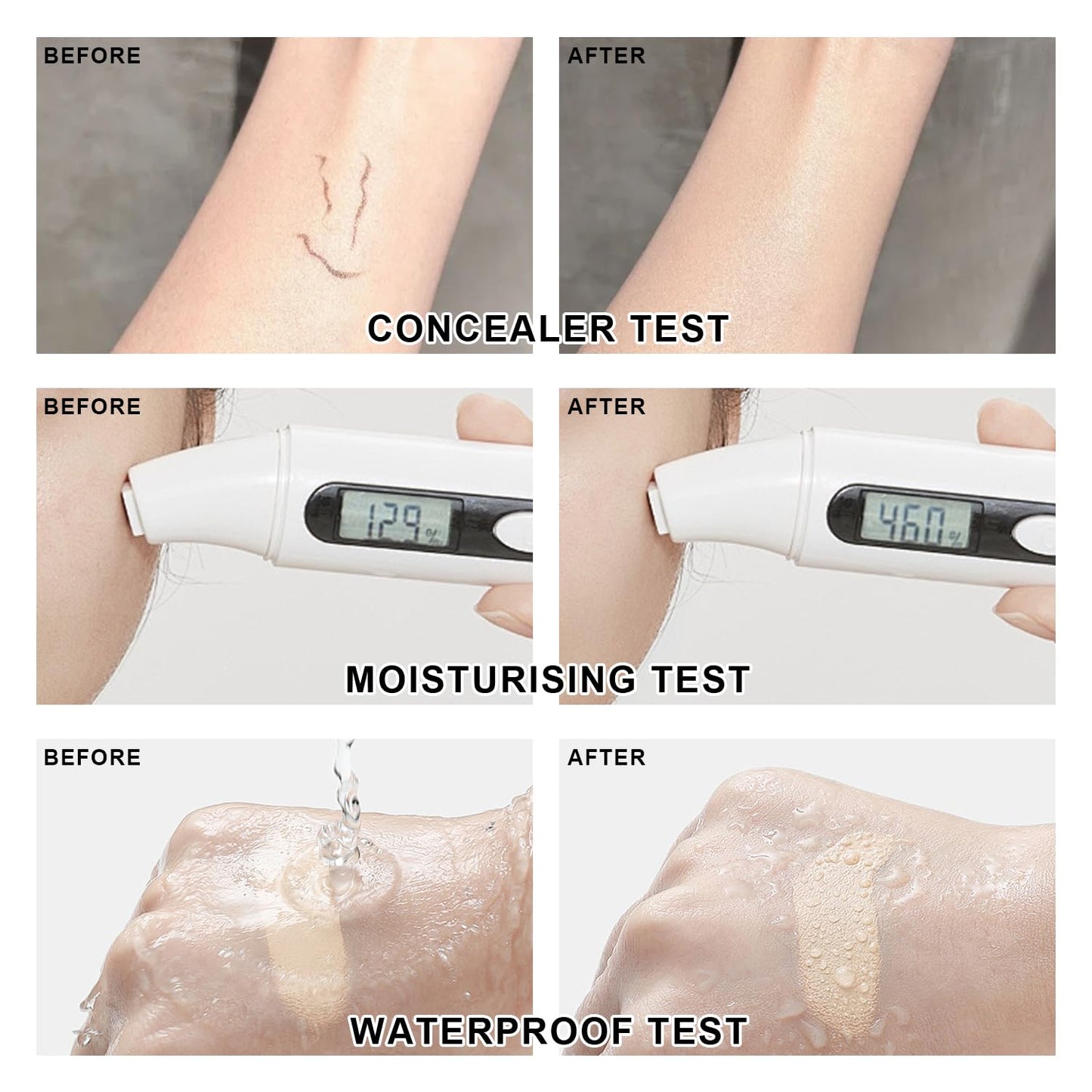 Mushroom Head Air Cushion CC Cream Foundation BB Cream Foundation Makeup Moisturizing CC Cream Liquid Foundation,Concealer Lasting Makeup Foundation Even Skin Tone Makeup Base Primer (#04 Nude)