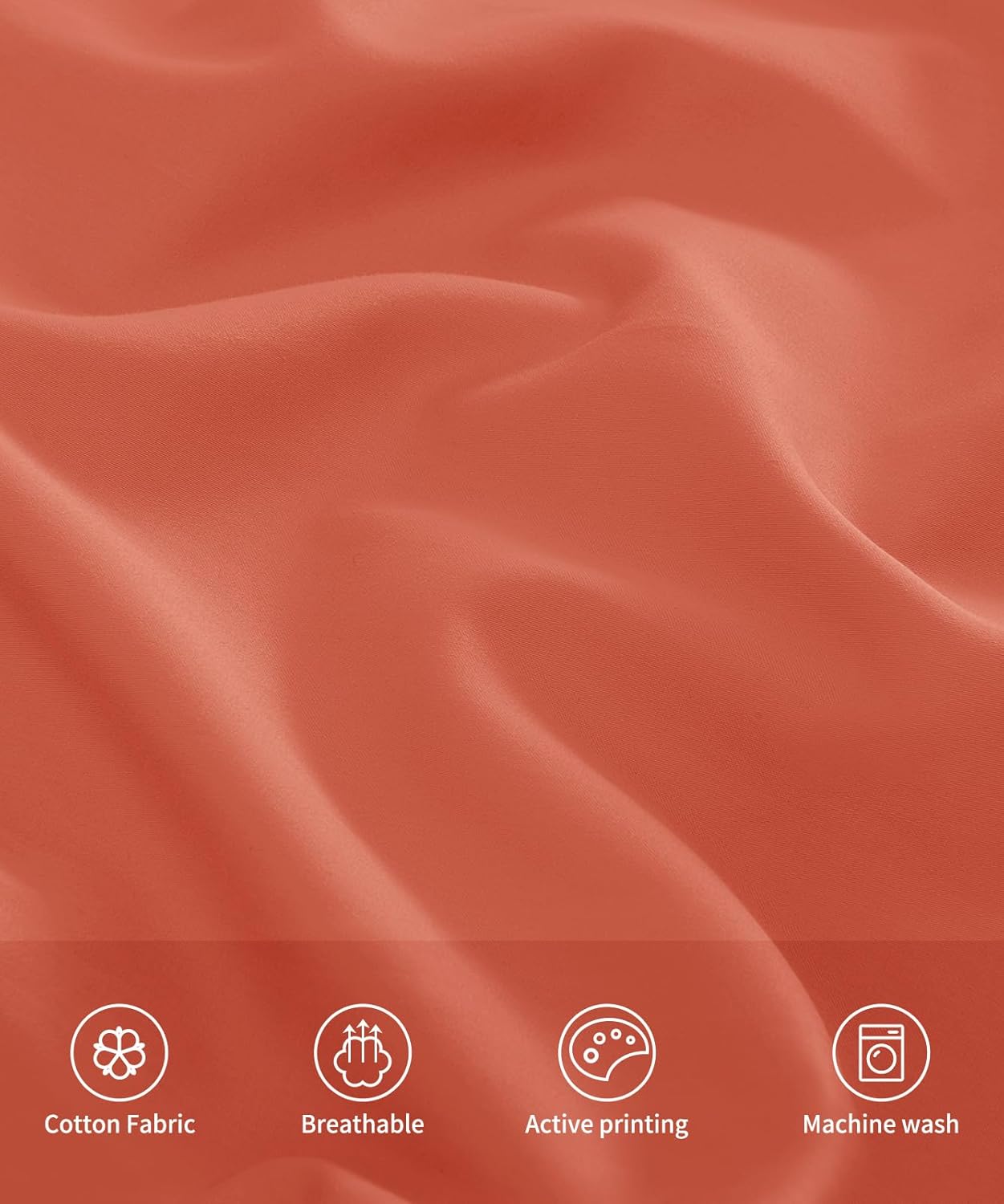 Warmstar Cotton Pillow Cases Standard Size Set of 2, 600 Thread Count Pillowcases 20x26 Inches, Soft Long Staple Cotton Pillowcases Breathable with Envelope Closure,Orange