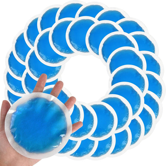 Tutmyrea Reusable Ice Packs - 48 Soft Small Cold Compress for Injuries, Face, Breast, Allergies & Small Wounds