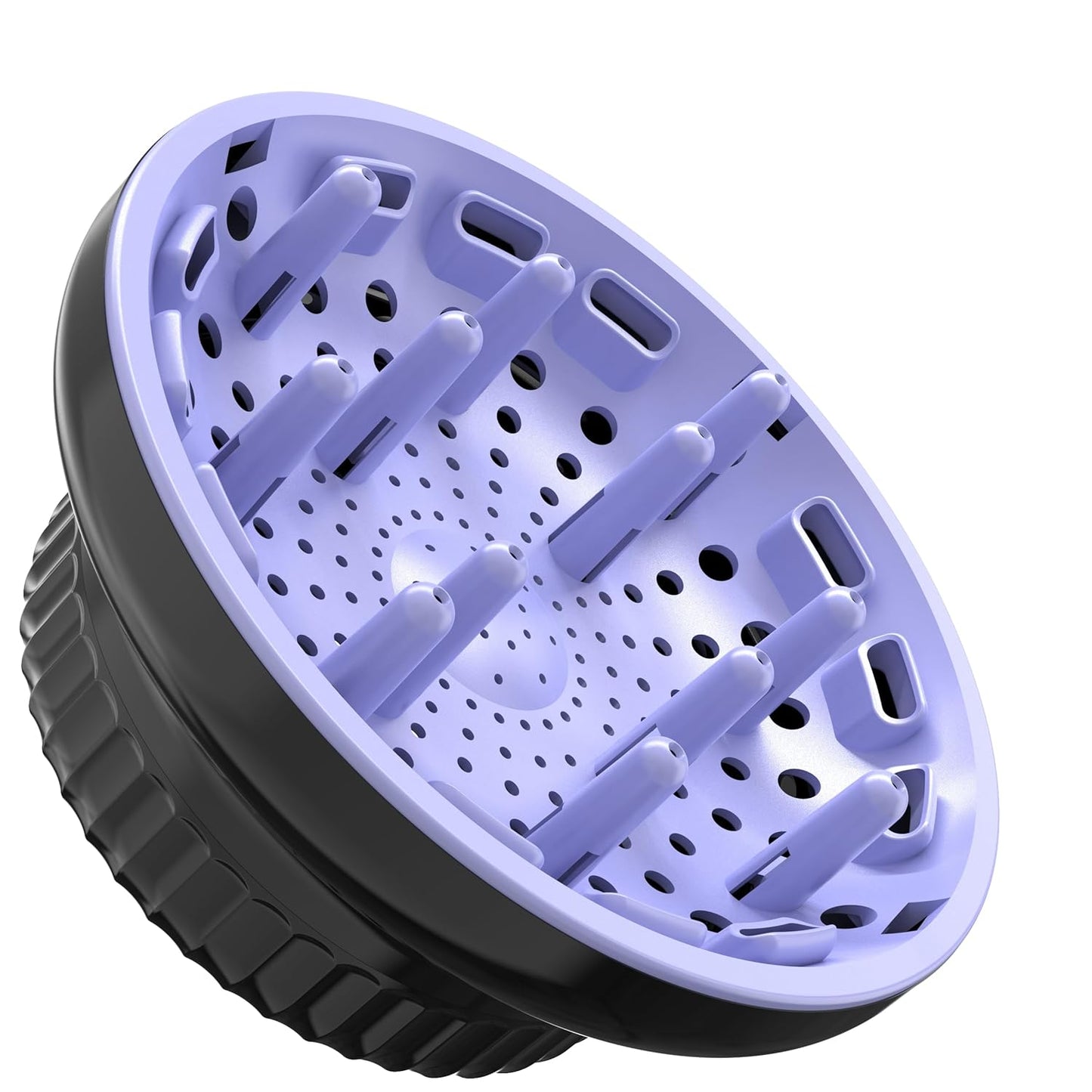 Universal Portable Blow Dryer Diffuser for Curly and Natural Wavy Hair, Hair Dryer Diffuser for Curly and Natural Wavy Hair (Black&Purple)