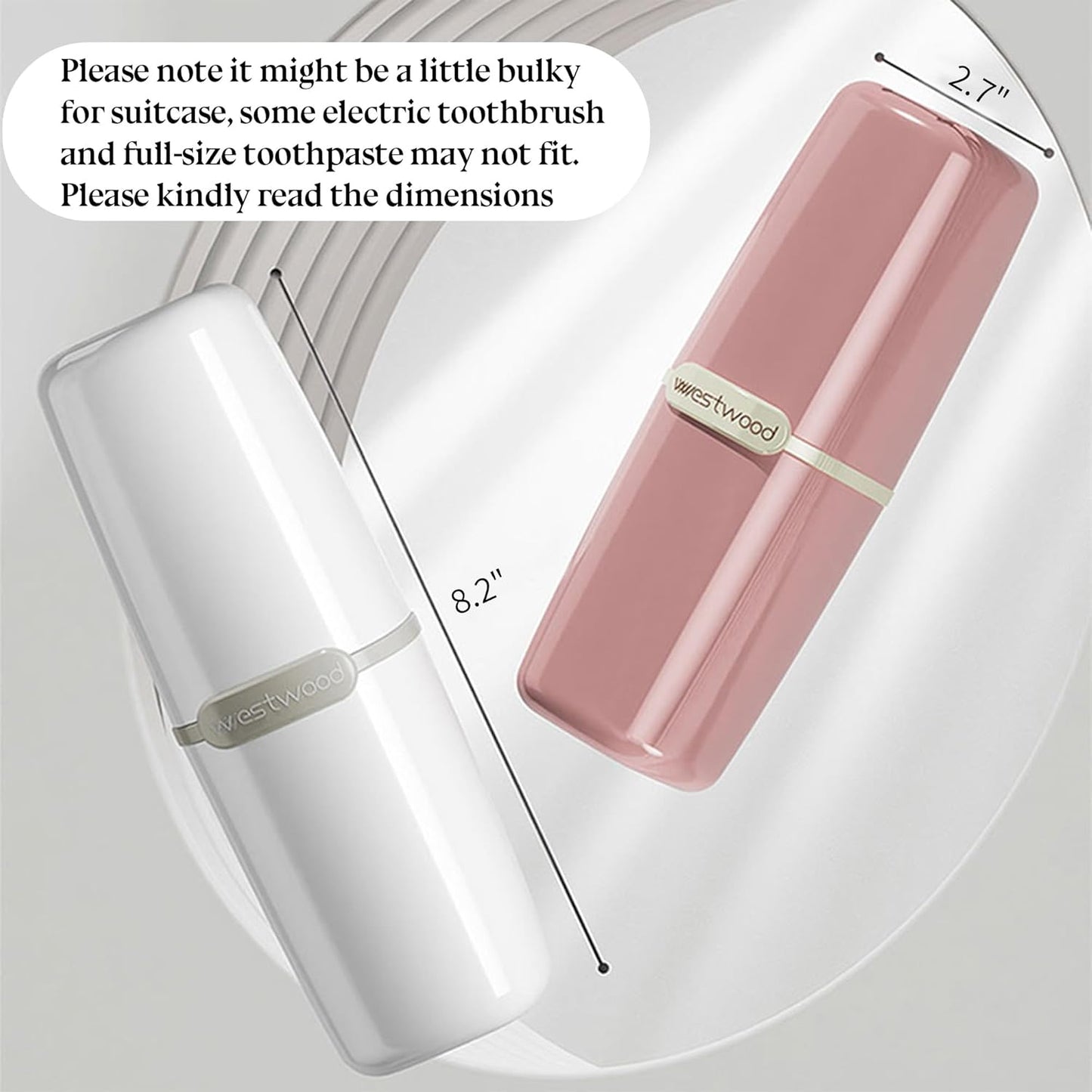 Green Plastic Travel Toothbrush Holder Case with Cover, Portable Travel Toothbrush Cup, Storage Container for School Camping Business Trip Bathroom