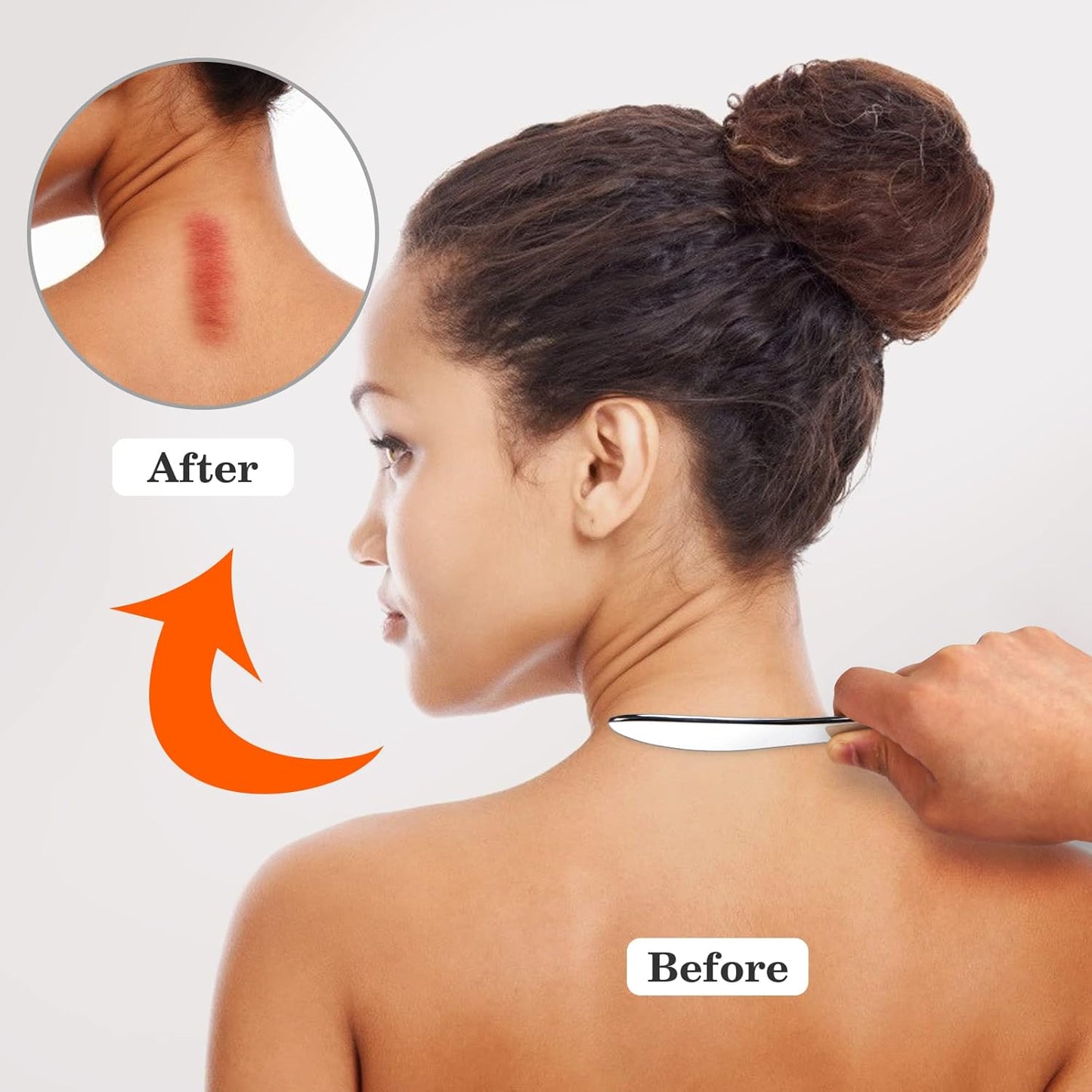 Guasha Massage Tool, Grade Stainless Steel Scraping Tool for Soft Tissue Upgrade Physical Therapy Stuff,Used for Back, Legs, Arms,Neck,Shoulder, Gua sha Tool