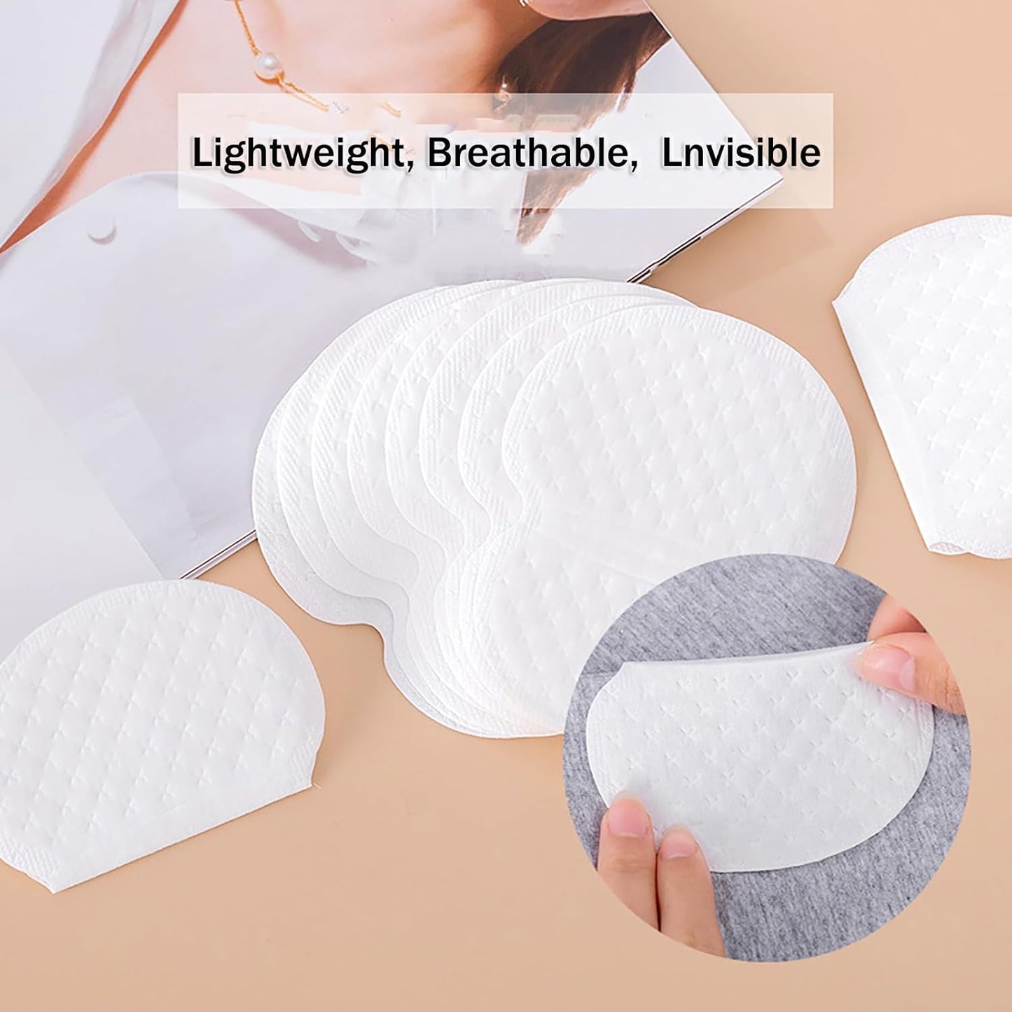 60PCS Armpit Sweat Pads - Ultra-Absorbent Underarm Dress Shields for Men & Women Discreet & Disposable Armpit Sweat Protection (S)