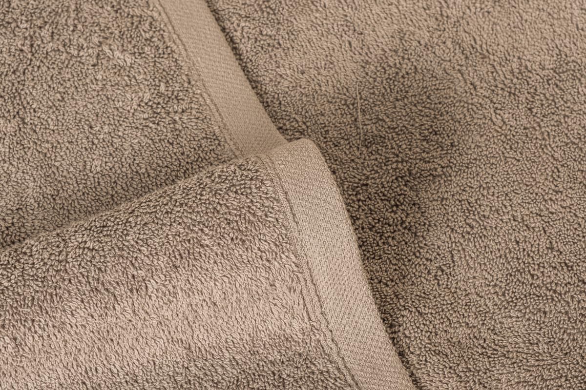 SALBAKOS 100% Turkish Cotton Towels (Taupe, Jumbo Bath Sheet)