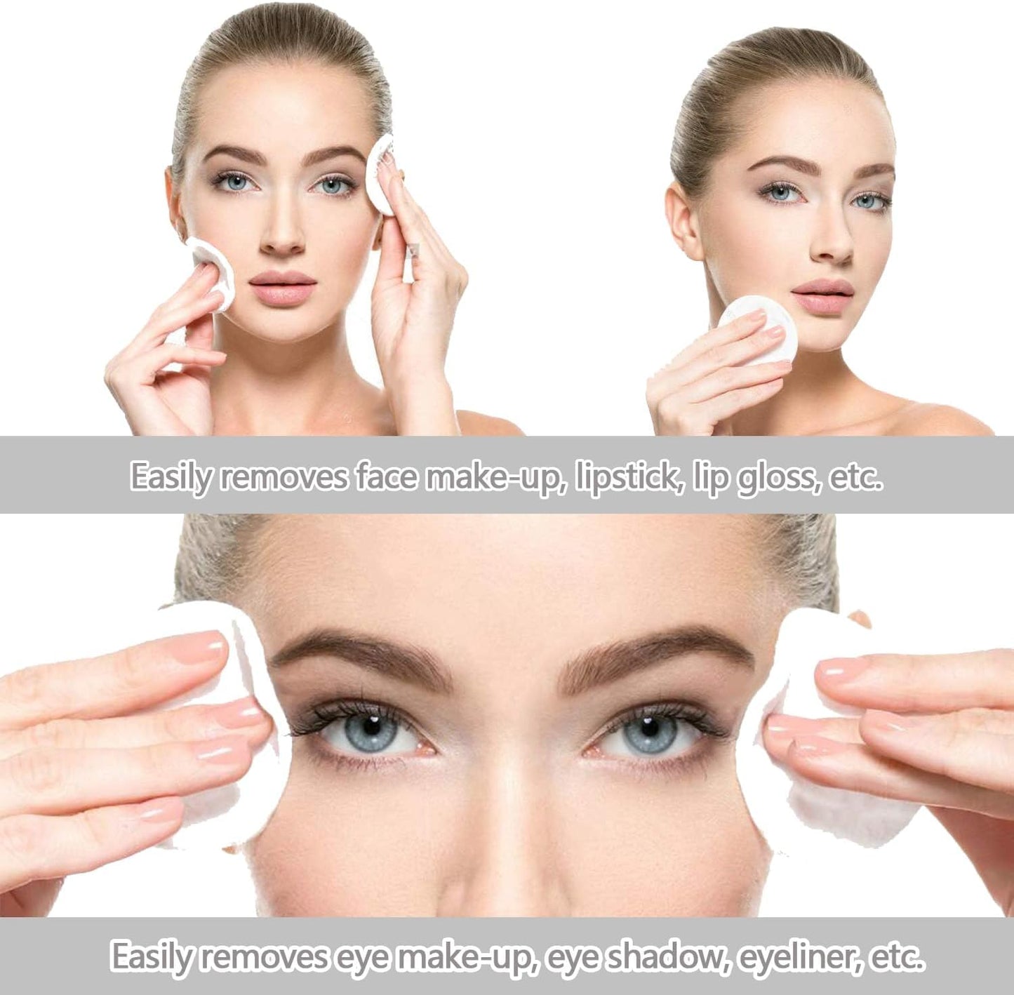 Reusable Makeup Remover Pads (24 Pack) with 2 Bags for Laundry & Storage, Reusable Bamboo Cotton Rounds, Eco-Friendly Reusable Cotton Pads for All Skin Types