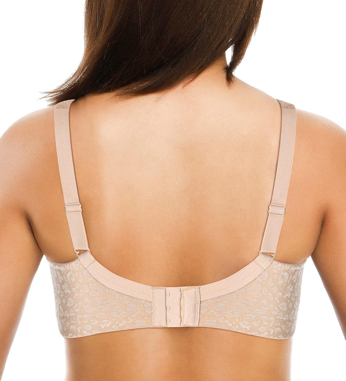 ZeroBound Women's Minimizer Bras Comfort Cushion Strap Wirefree Full Coverage Large Bust Non-Padded Bra