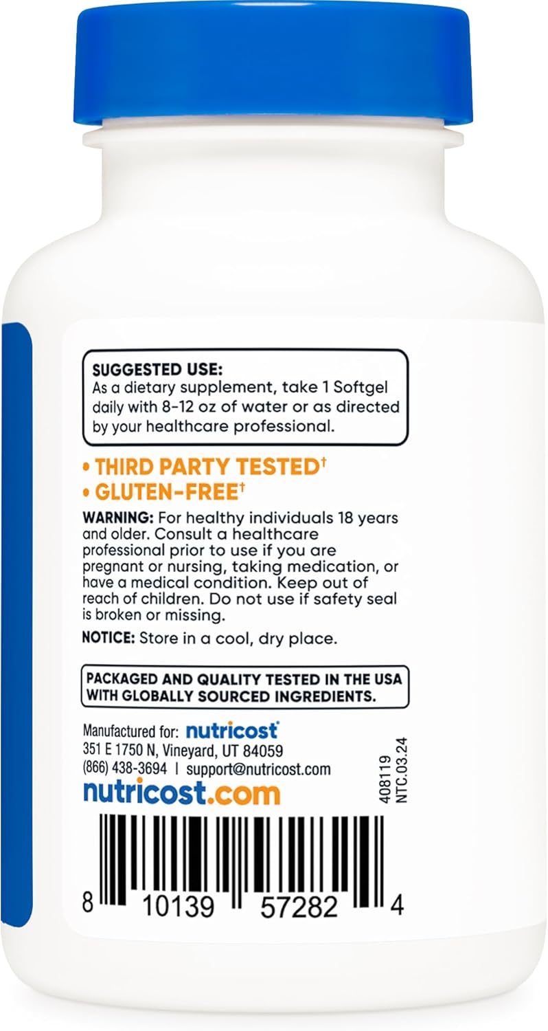Nutricost Peppermint Oil Softgels (120 SFG) (50 MG) - Gluten Free, Third Party Tested and GMO Free