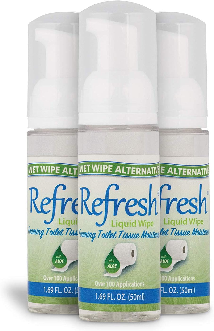 Refresh Liquid Wipe: Toilet Paper Foam. Eco-Friendly Flushable Wet Wipe Alternative. Cleanses and Soothes with Witch Hazel and Aloe. Plumbing and Septic Safe. 50ml (1.69 Fl Oz) – 3 Pack.…