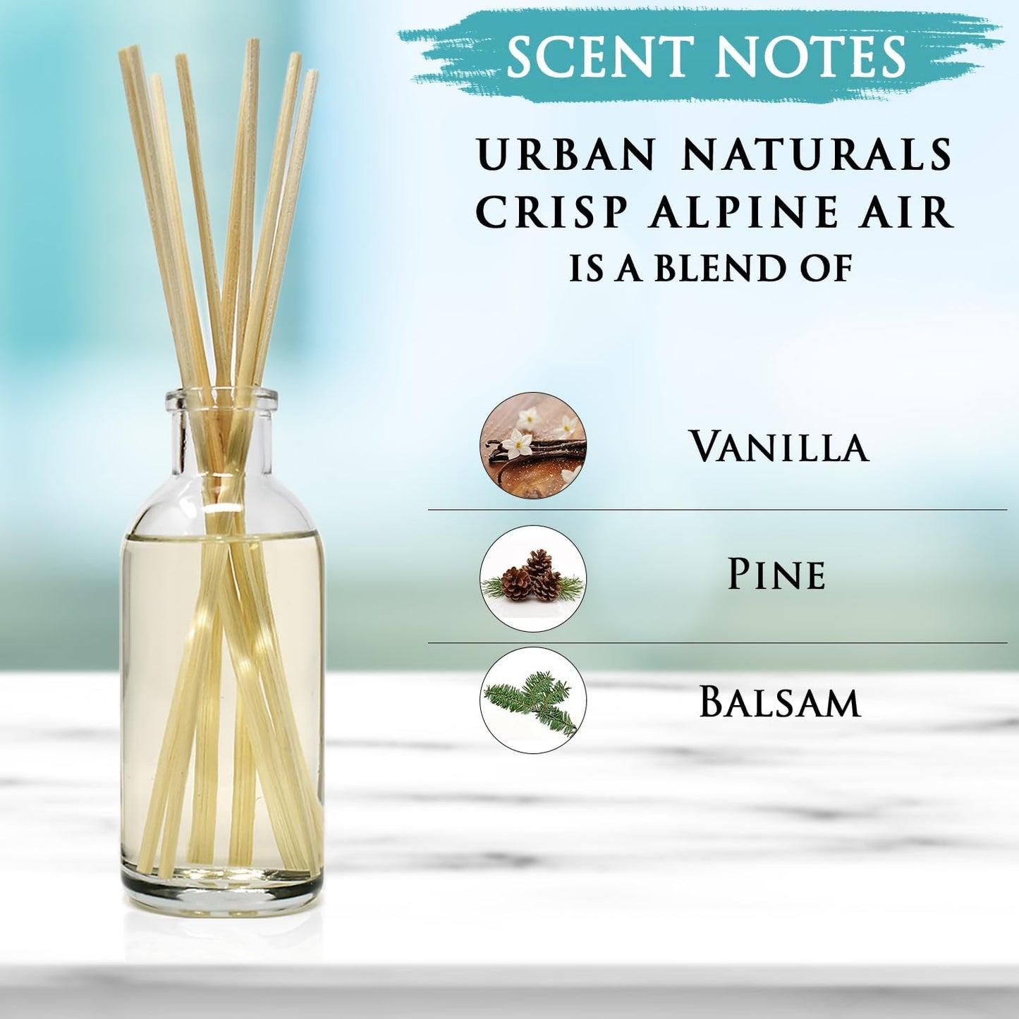 Urban Naturals Crisp White Linen Reed Diffuser Gift Set | with Citrus, Ozone, Ylang-Ylang, Lilies & Sandalwood Scent Notes for a Fresh, Clean Cotton Smelling Home | Made in The USA – Great Deal!