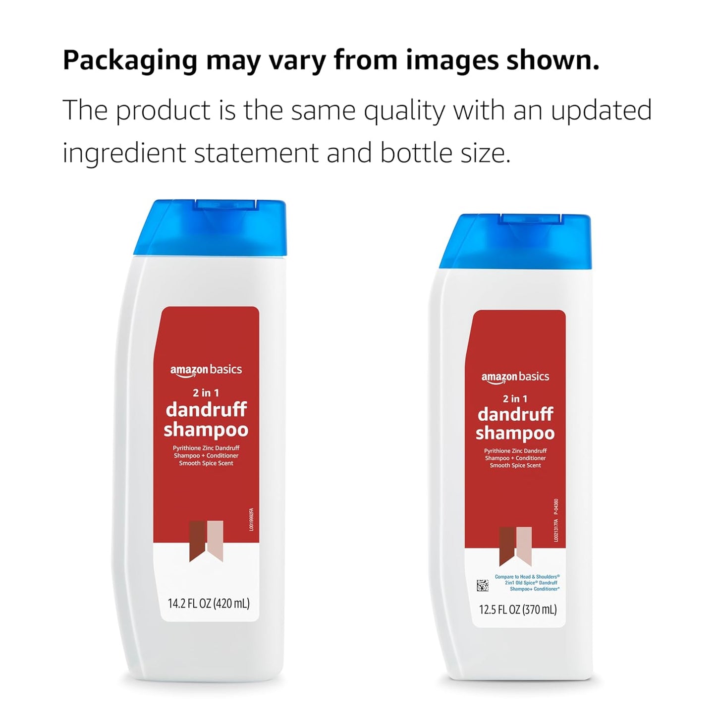 Amazon Basics 2-in-1 Dandruff Shampoo and Conditioner for Men, Smooth Spice Scent, 14.2 Fluid Ounces, 1-Pack (Previously Solimo)