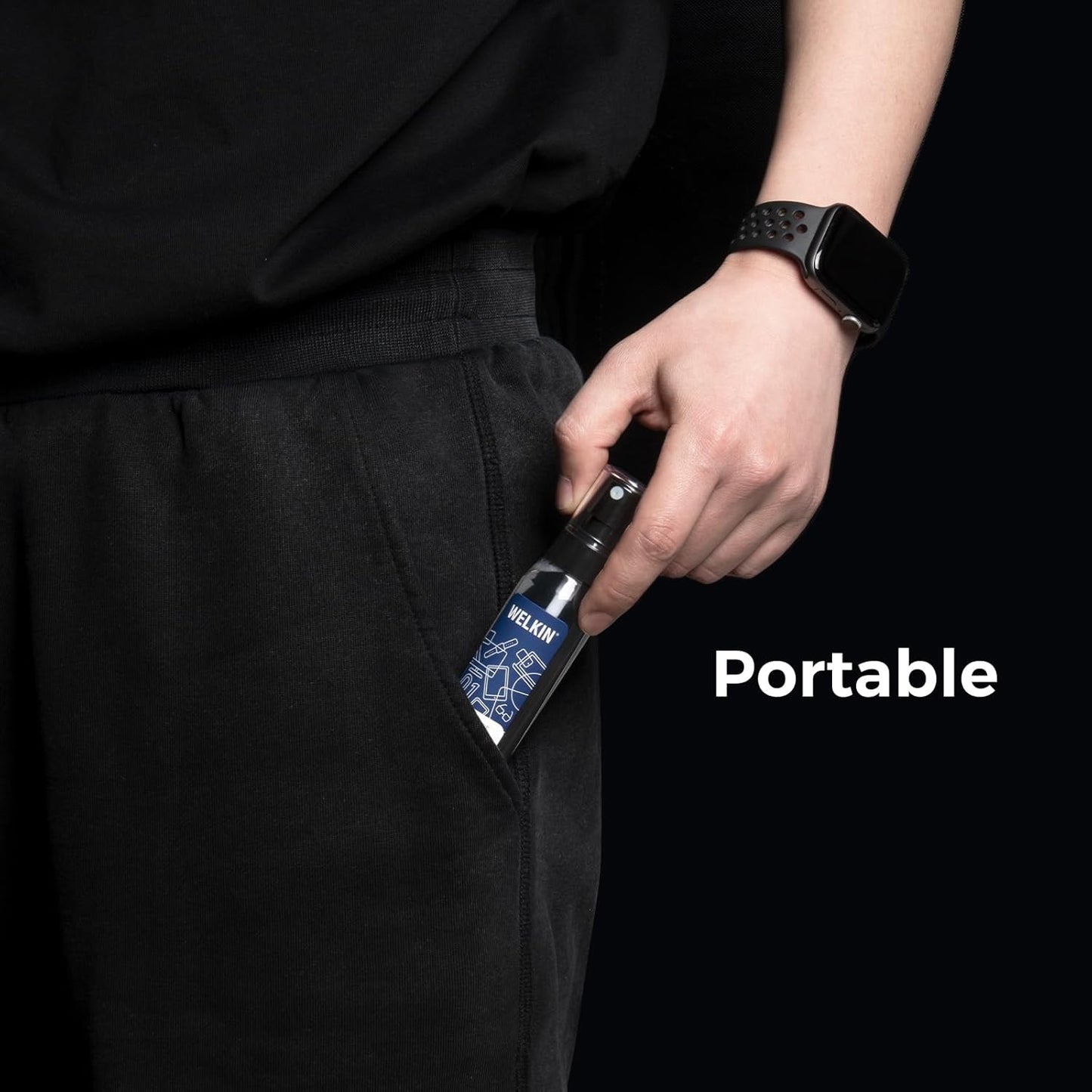 WELKIN Screen Cleaner Spray Kit (550ml + 60ml) - Cleaning Gel for TV, Laptop, Computer, Phone Touchscreen -2 Sprayers，1 Microfiber Cloth & 1 Glass Wipe