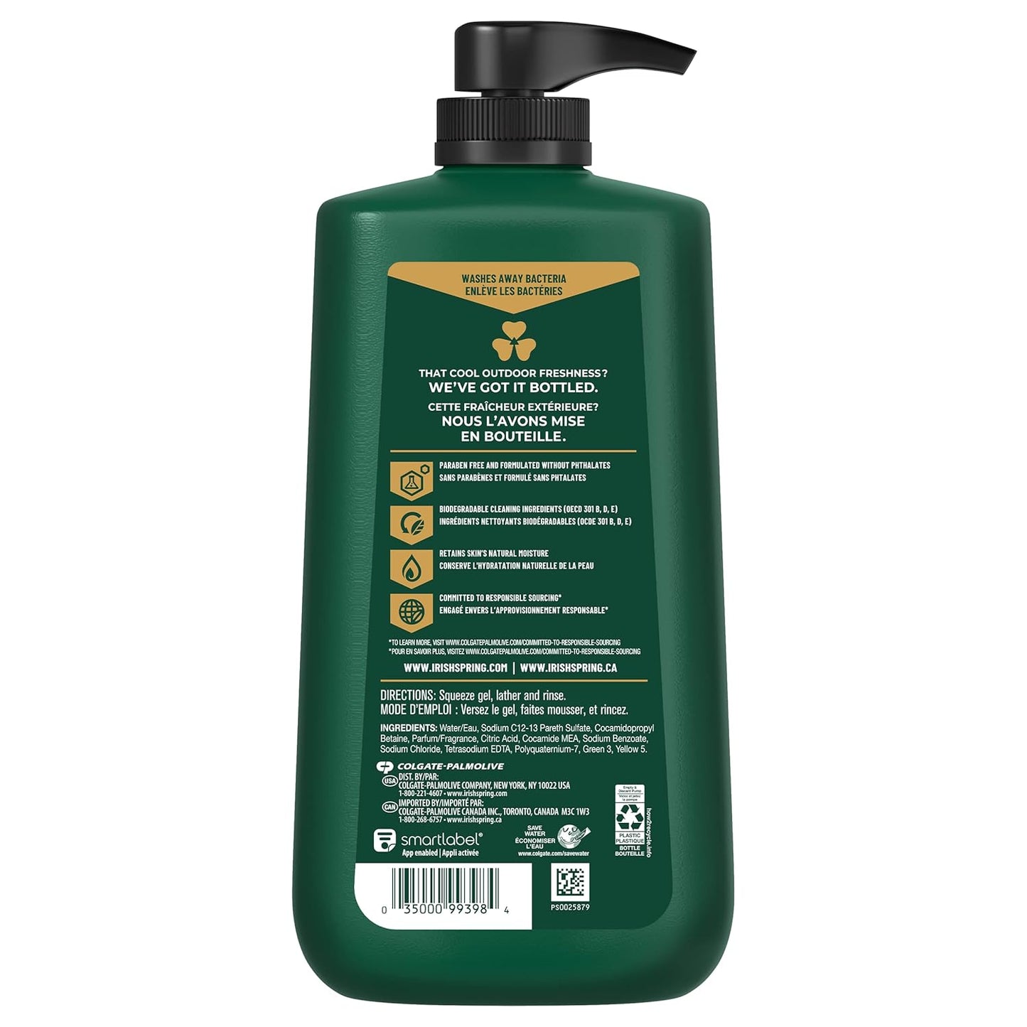 Irish Spring Original Clean Body Wash, 30 Oz Pump (Pack of 4)